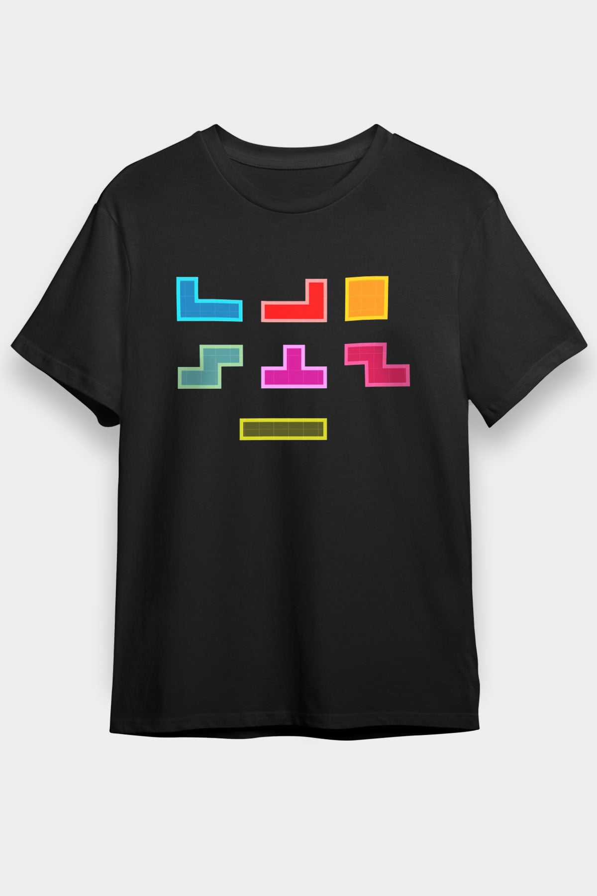 Tetris Siyah Unisex Tişört