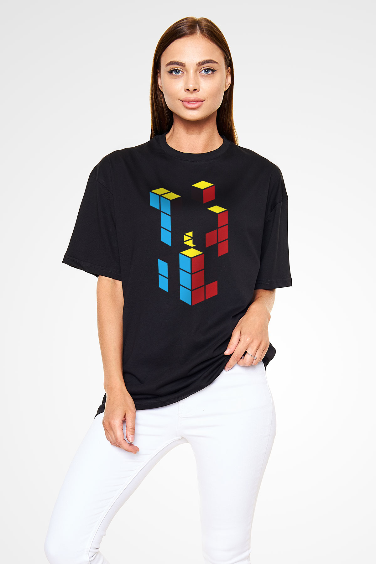 Tetris Siyah Unisex Tişört