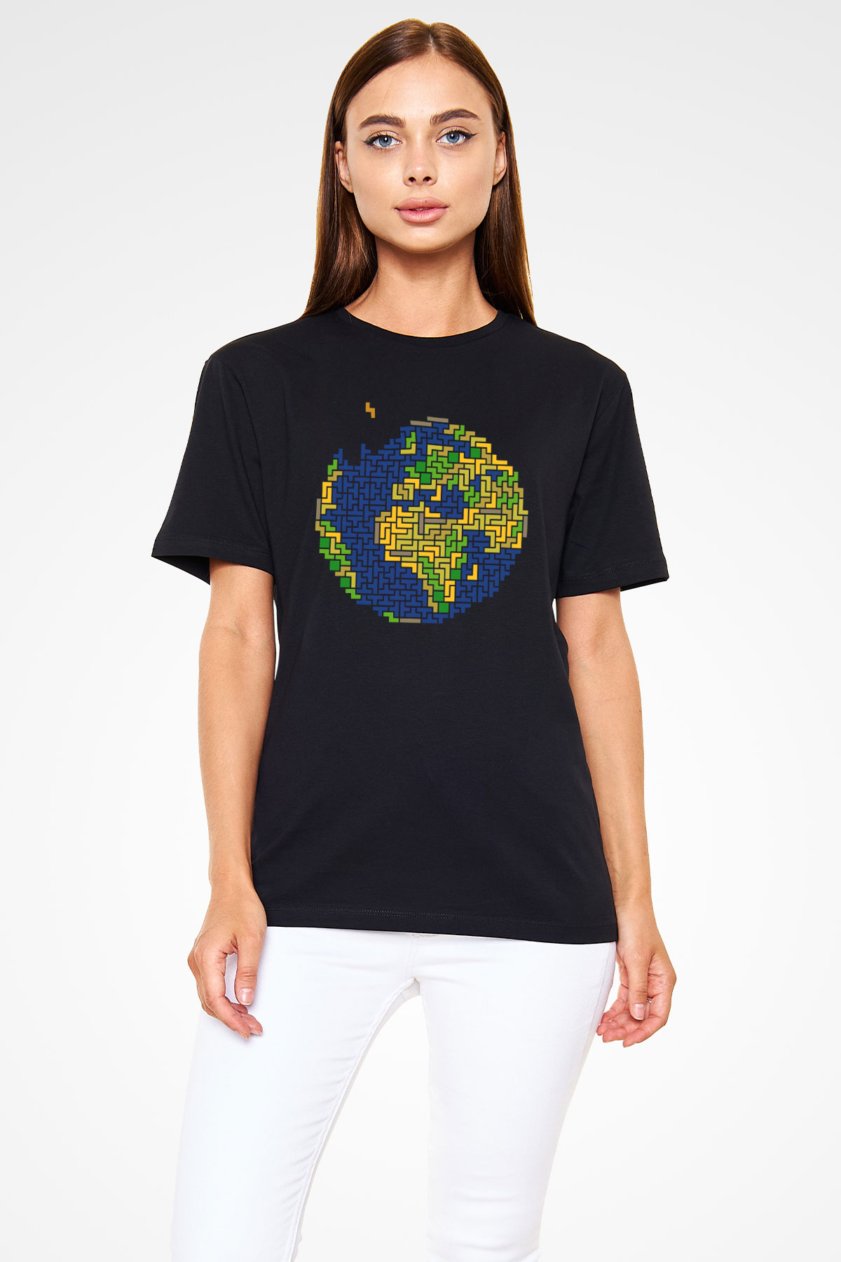 Tetris Siyah Unisex Tişört T-Shirt