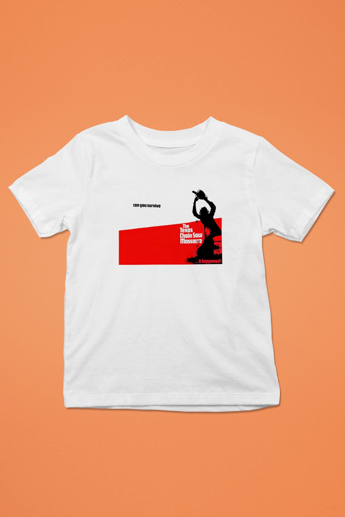Texas Chain Saw Massacre Baskılı Beyaz Unisex Çocuk Tişört