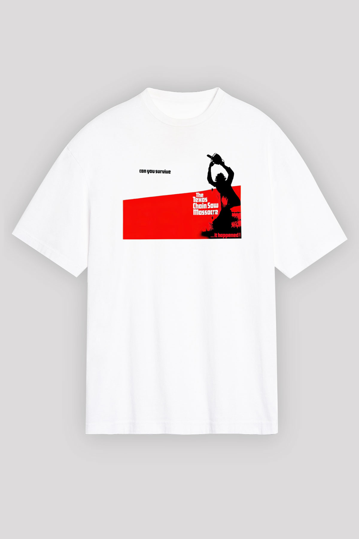 Texas Chain Saw Massacre Beyaz Unisex Oversize Tişört