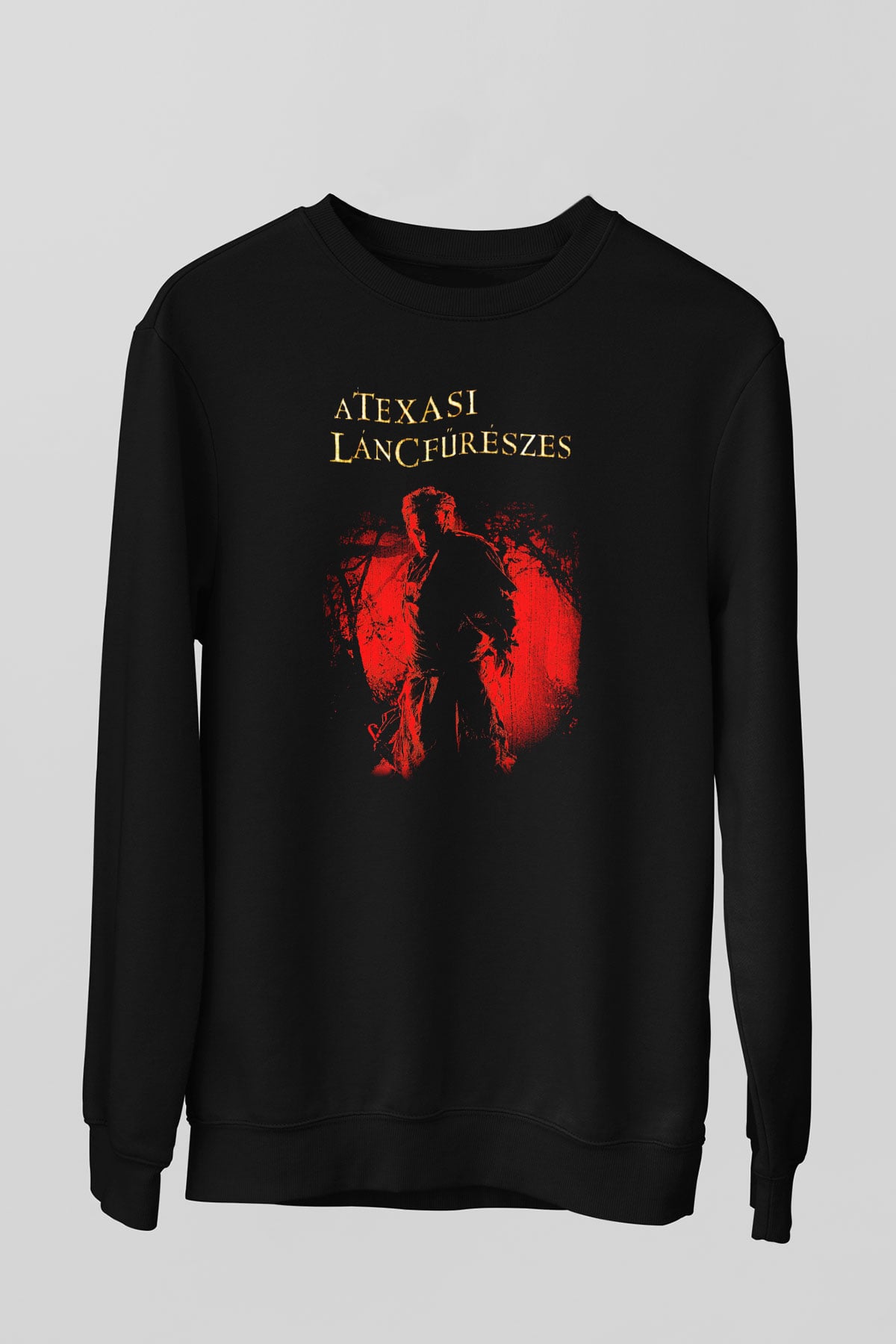 Texas Chain Saw Massacre Siyah Unisex  Sweatshirt