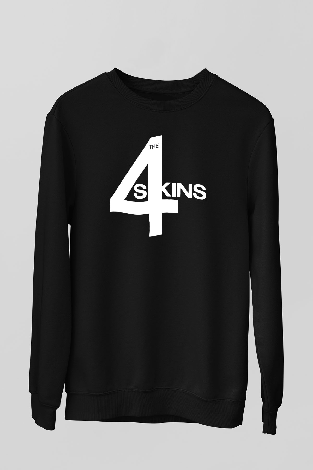 The 4 Skins Baskılı Unisex Siyah Sweatshirt