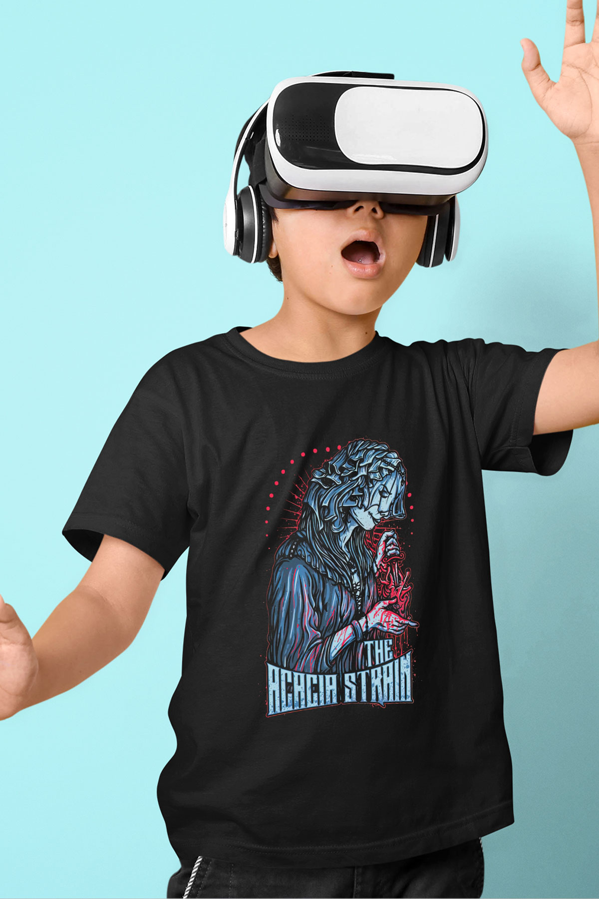The Acacia Strain Baskılı Siyah Unisex Çocuk Tişört