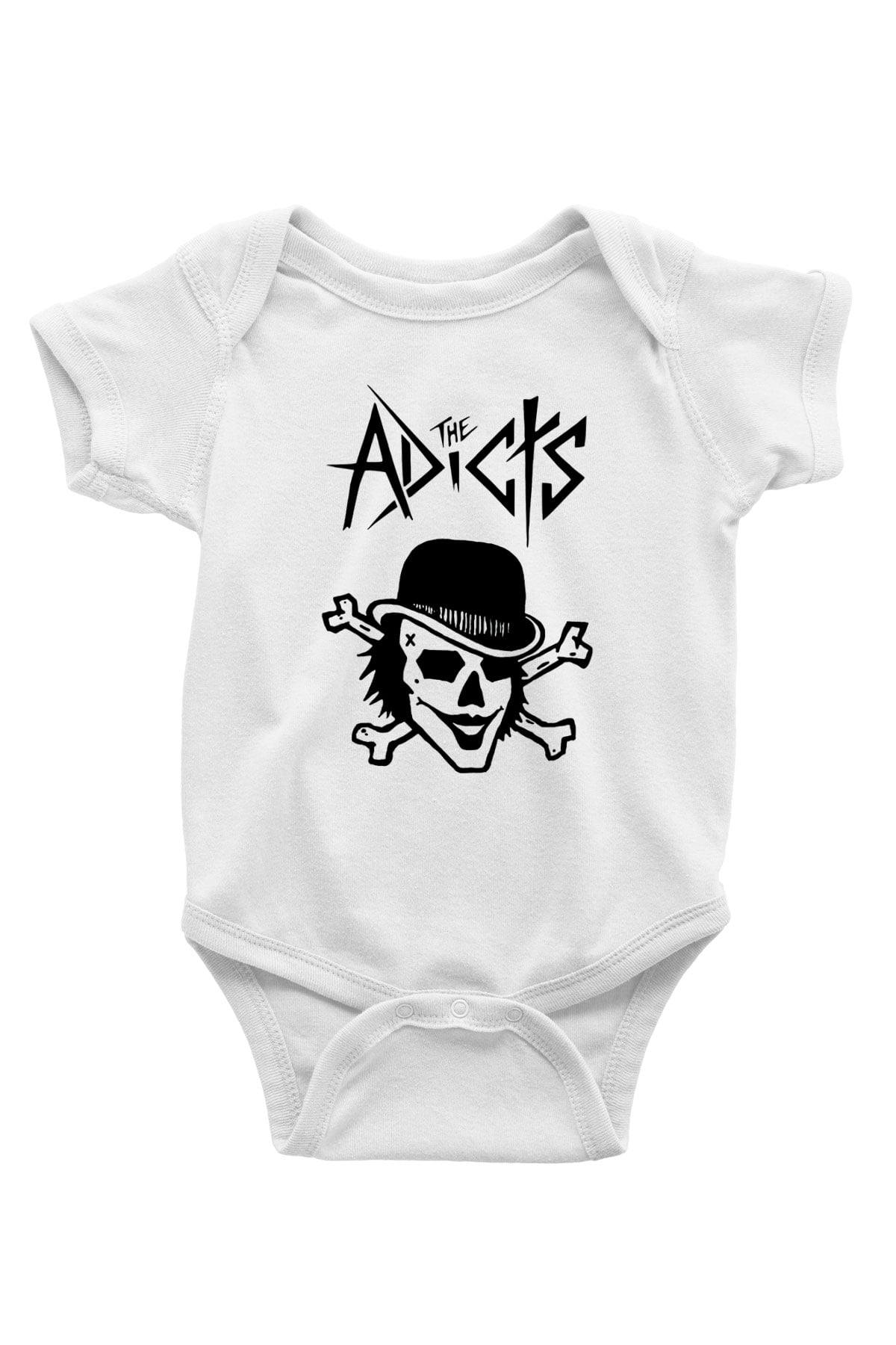 The Adicts Baskılı Beyaz Unisex Bebek Body - Zıbın