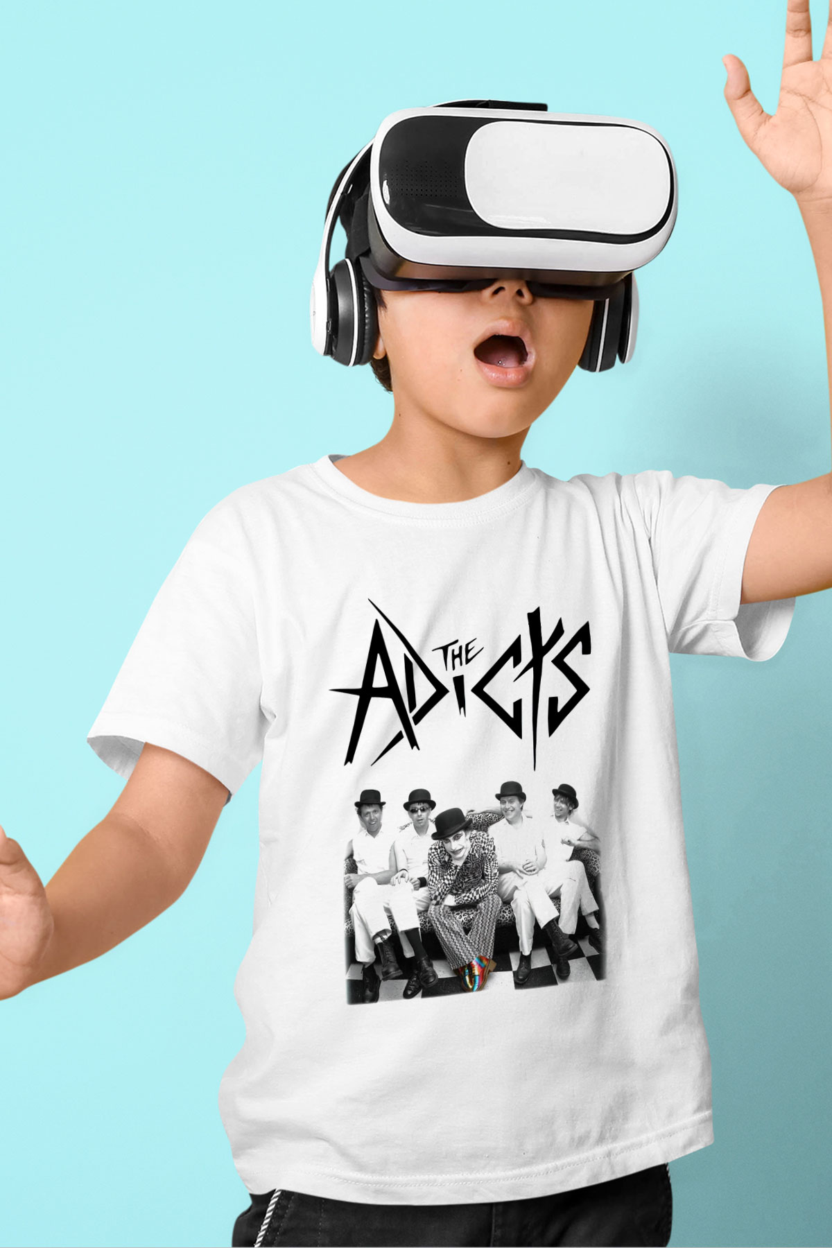 The Adicts Baskılı Beyaz Unisex Çocuk Tişört