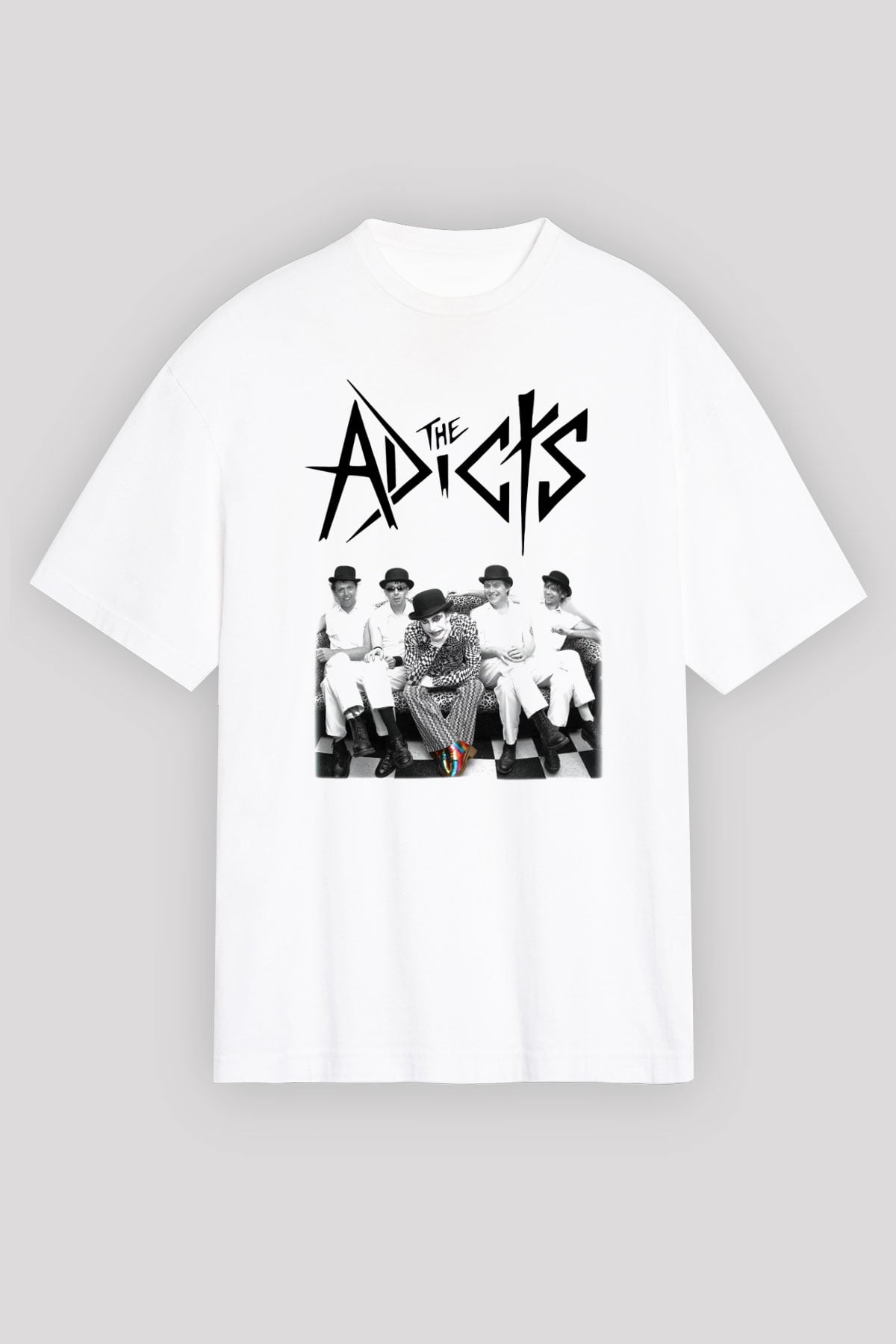 The Adicts Beyaz Unisex Oversize Tişört T-Shirt