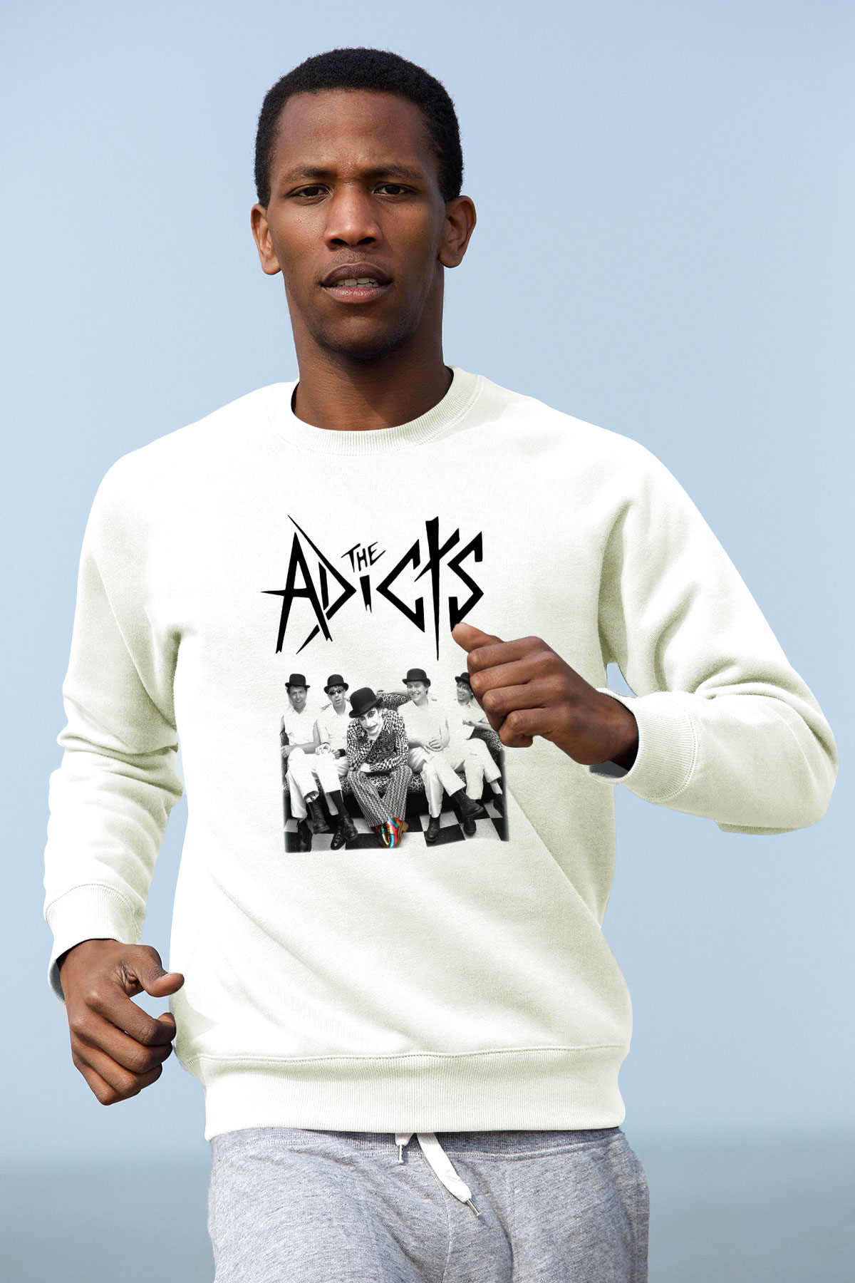 The Adicts Beyaz Unisex Sweatshirt