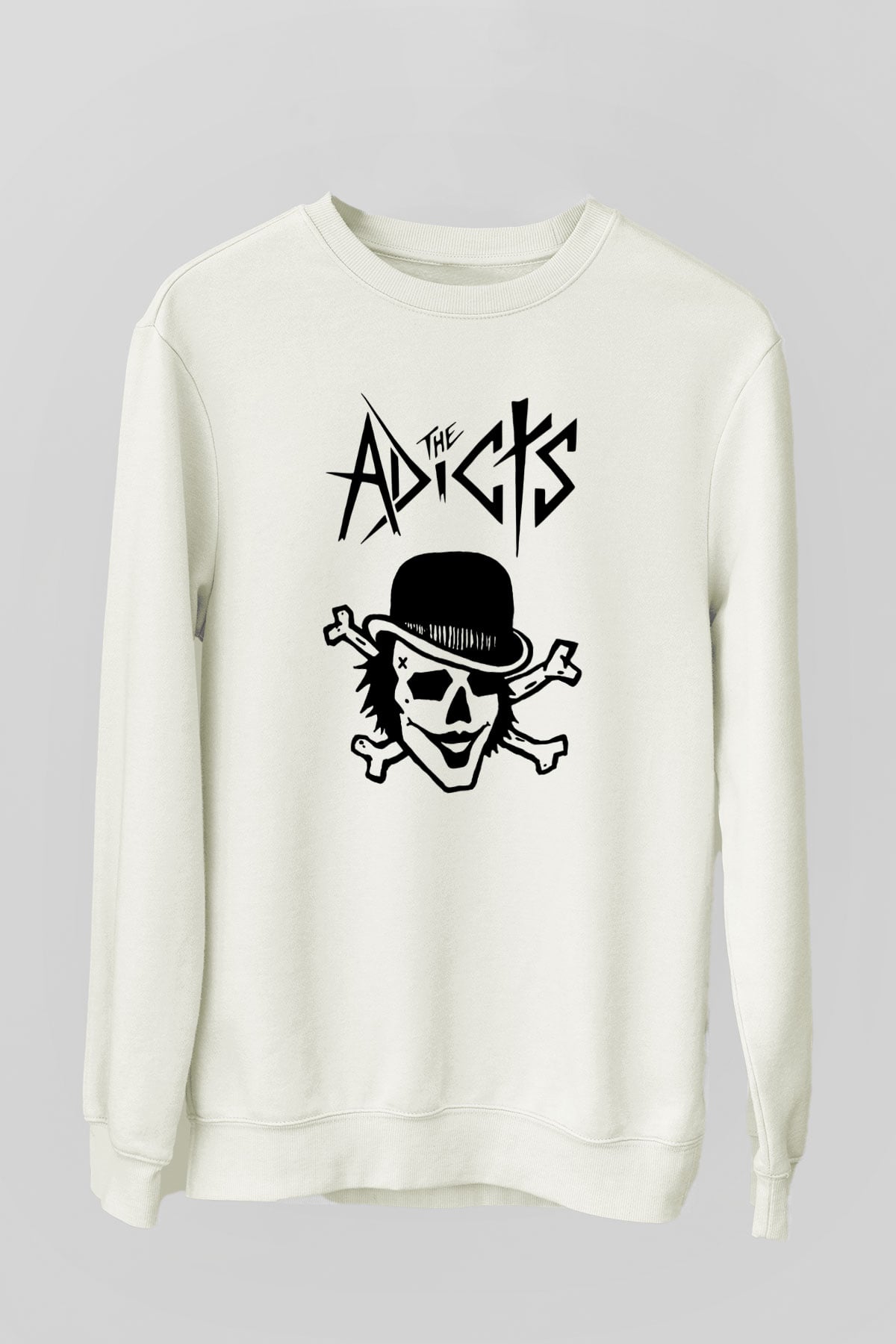 The Adicts Beyaz Unisex Sweatshirt