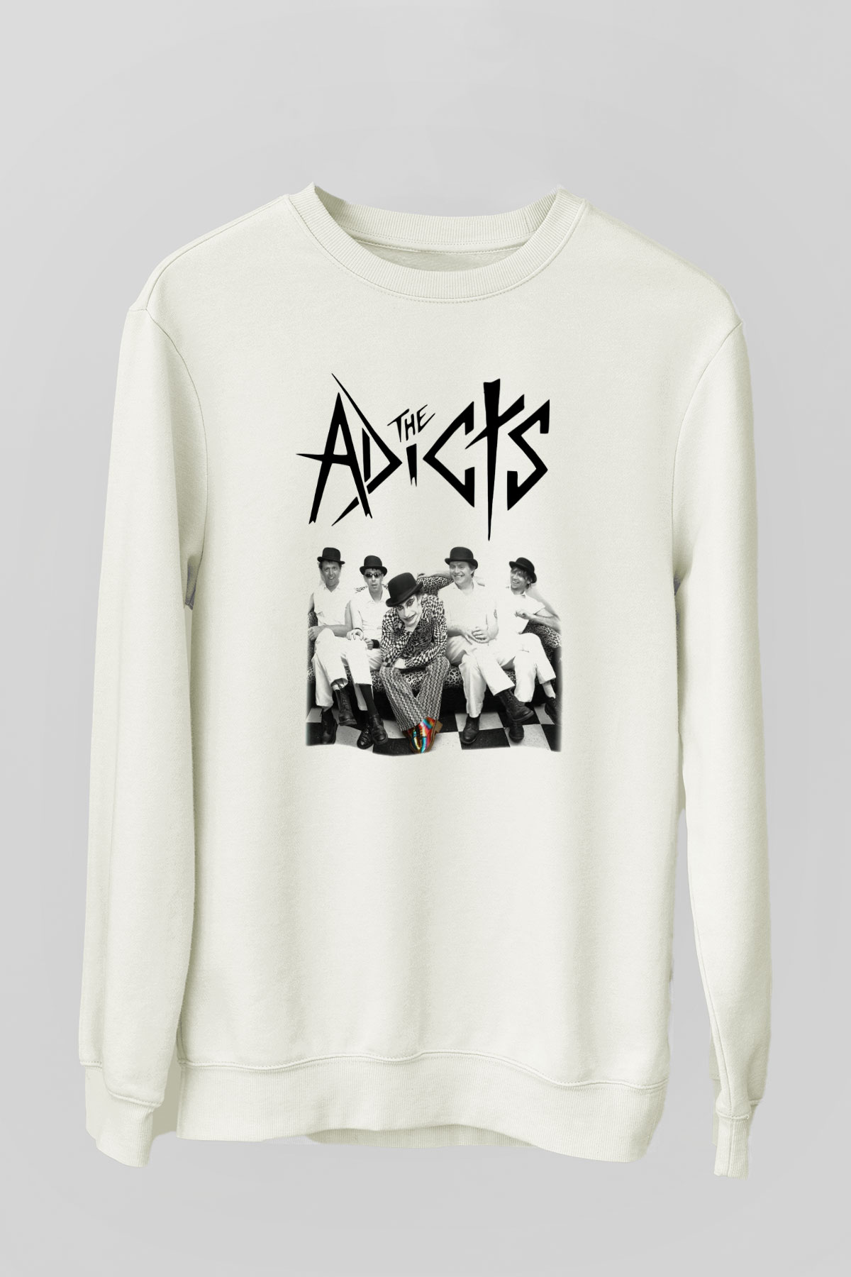 The Adicts Beyaz Unisex Sweatshirt