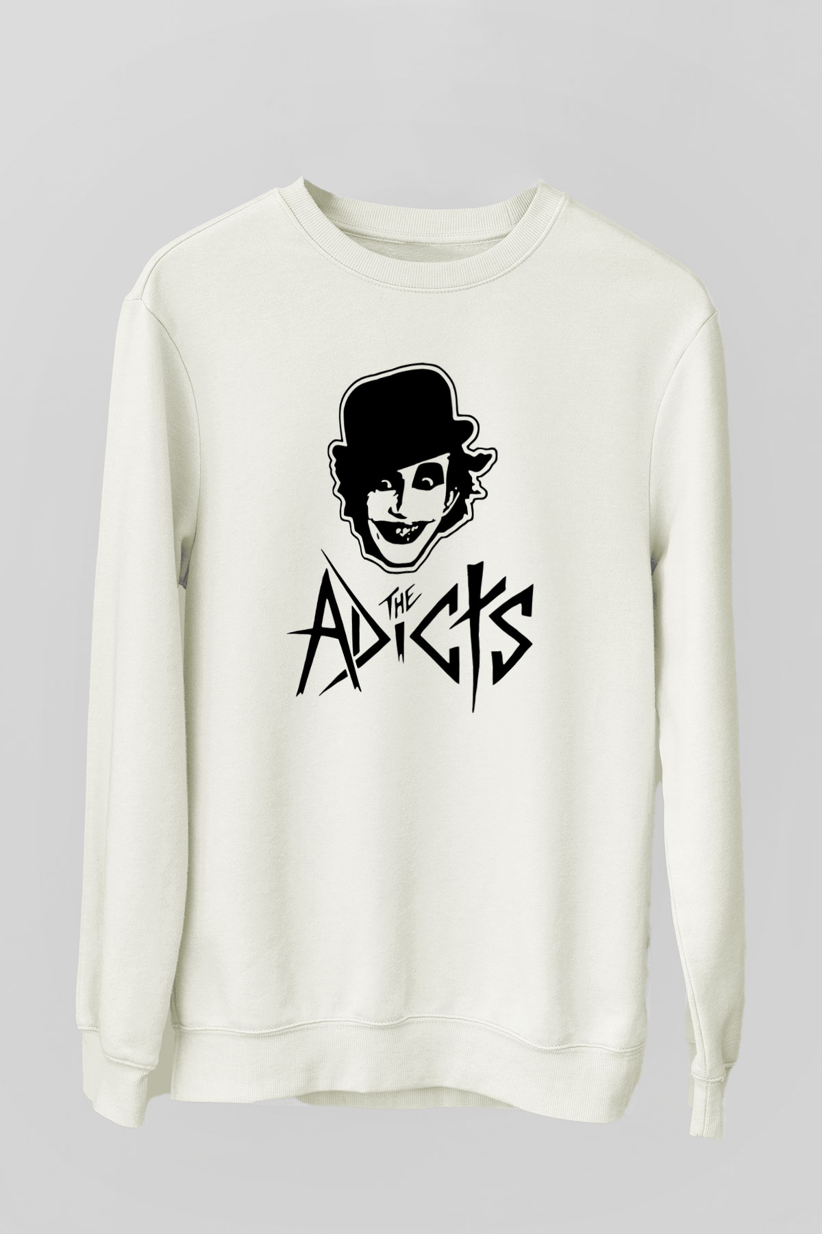 The Adicts Beyaz Unisex Sweatshirt