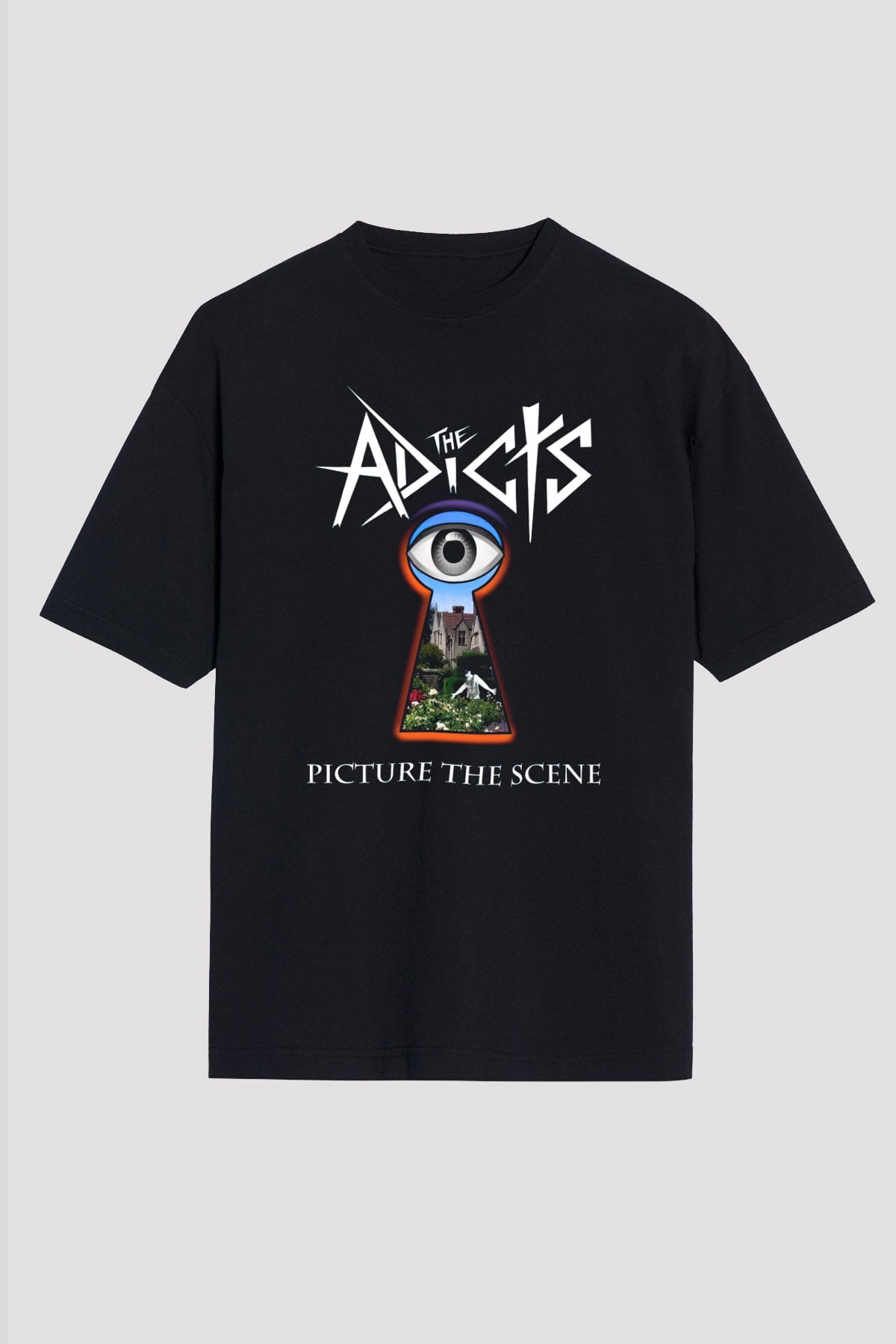 The Adicts Siyah Unisex Oversize Tişört T-Shirt