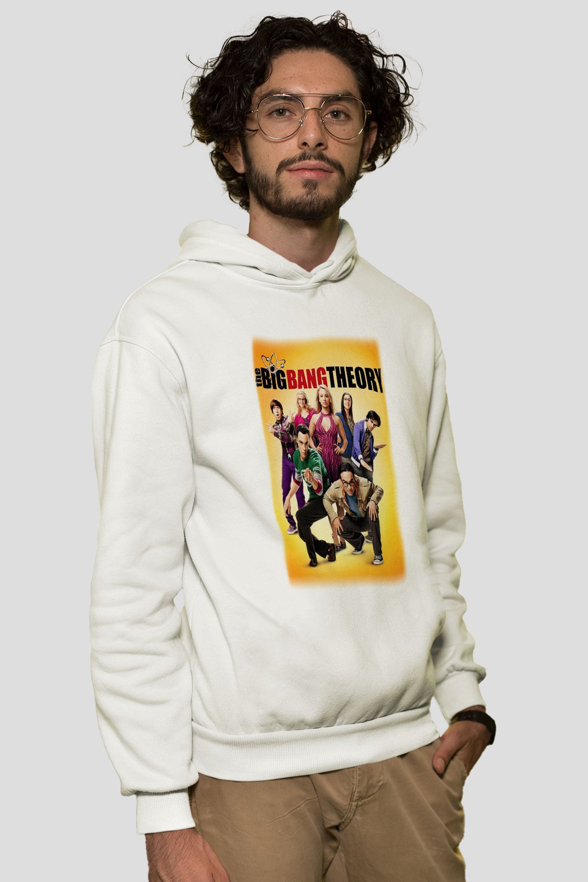 The Big Bang Theory Beyaz Unisex Kapşonlu Sweatshirt