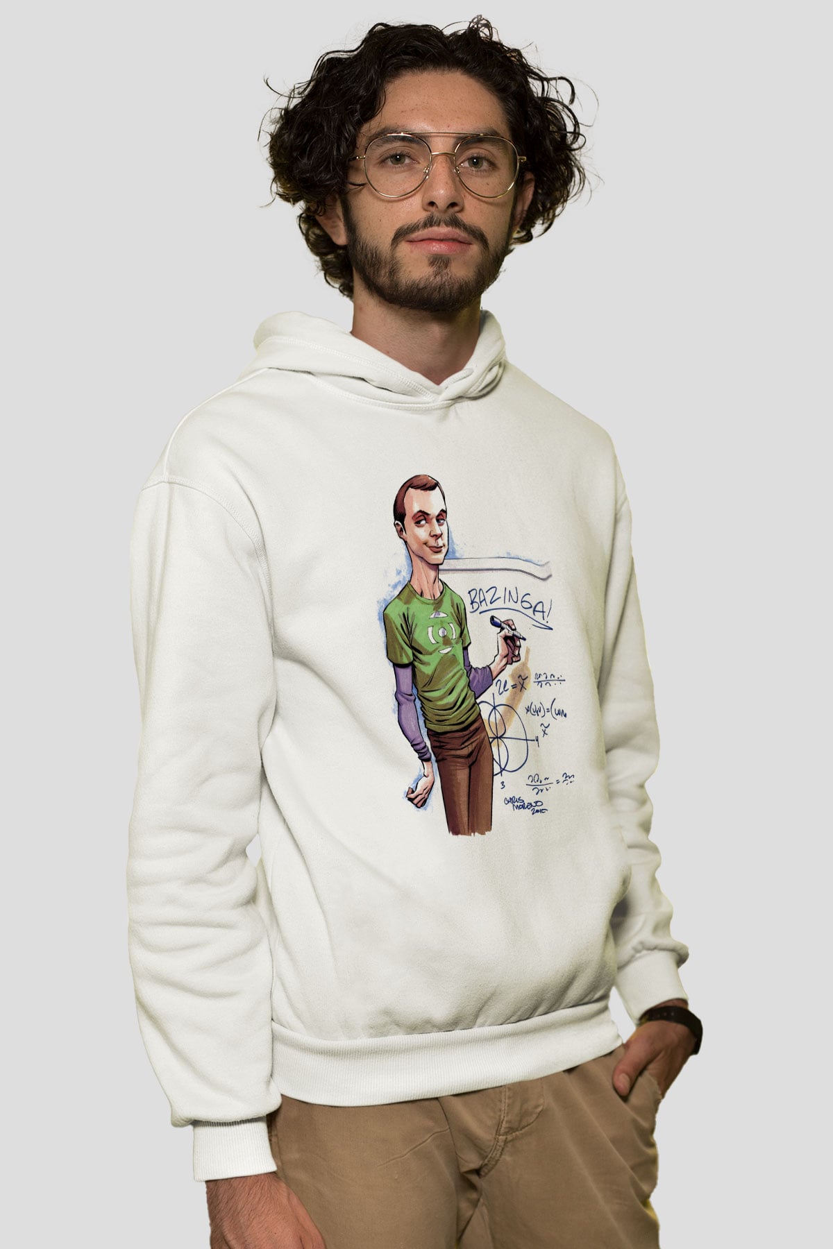 The Big Bang Theory Beyaz Unisex Kapşonlu Sweatshirt