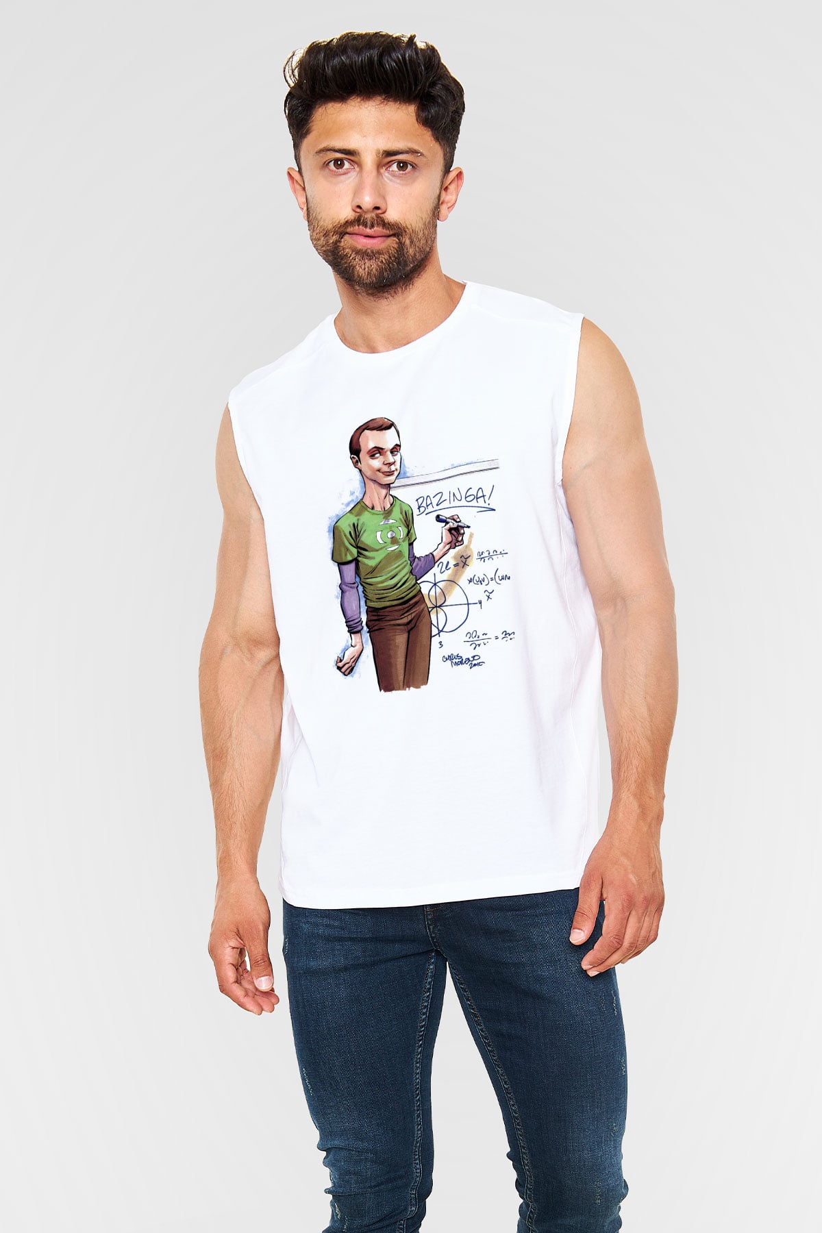 The Big Bang Theory Beyaz Unisex Kolsuz Tişört