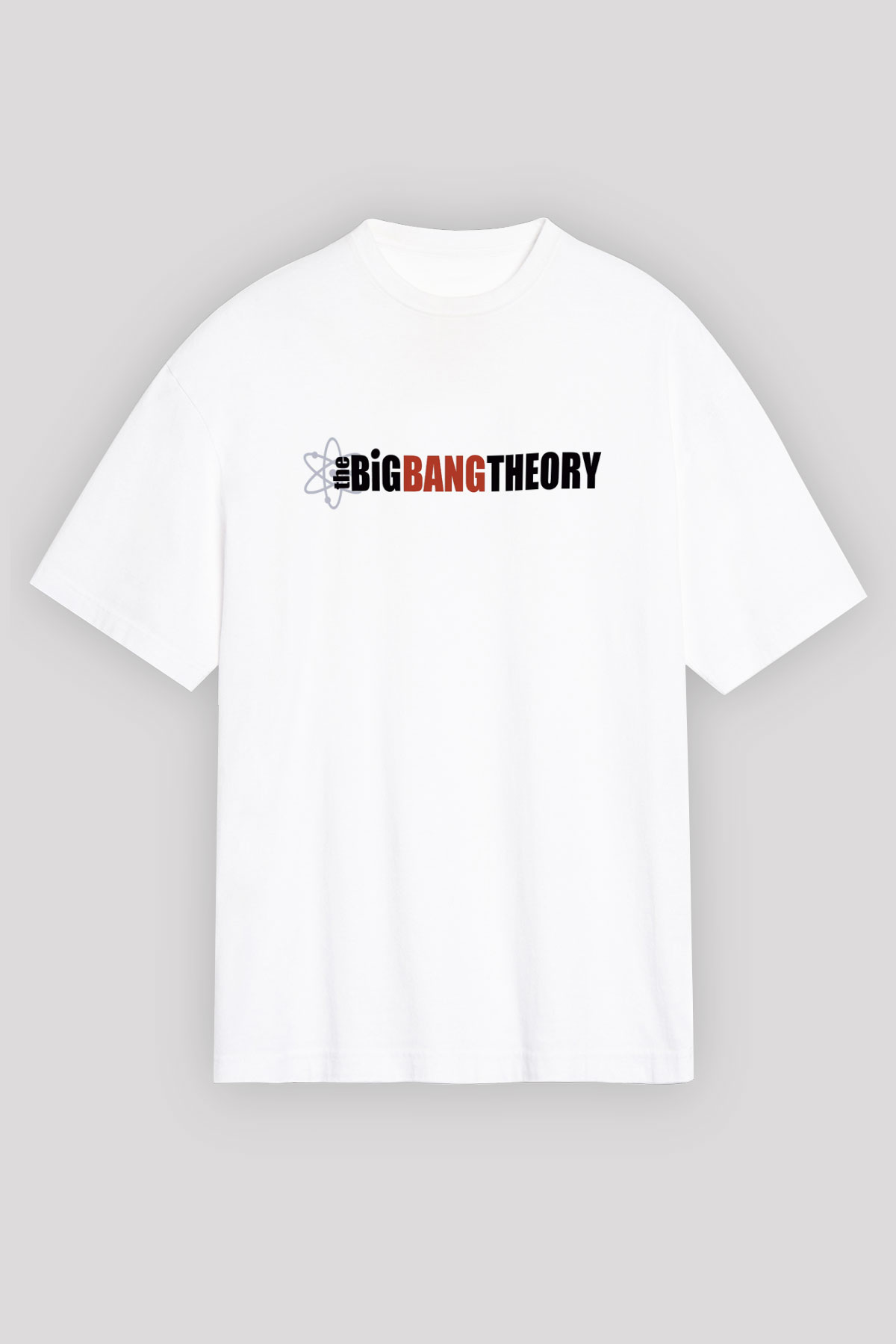 The Big Bang Theory Beyaz Unisex Oversize Tişört T-Shirt