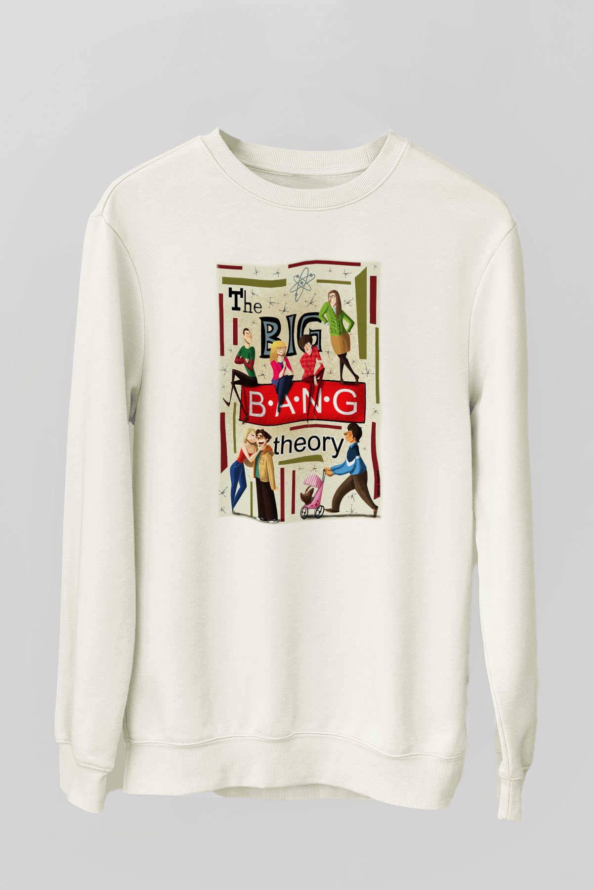 The Big Bang Theory Beyaz Unisex Sweatshirt