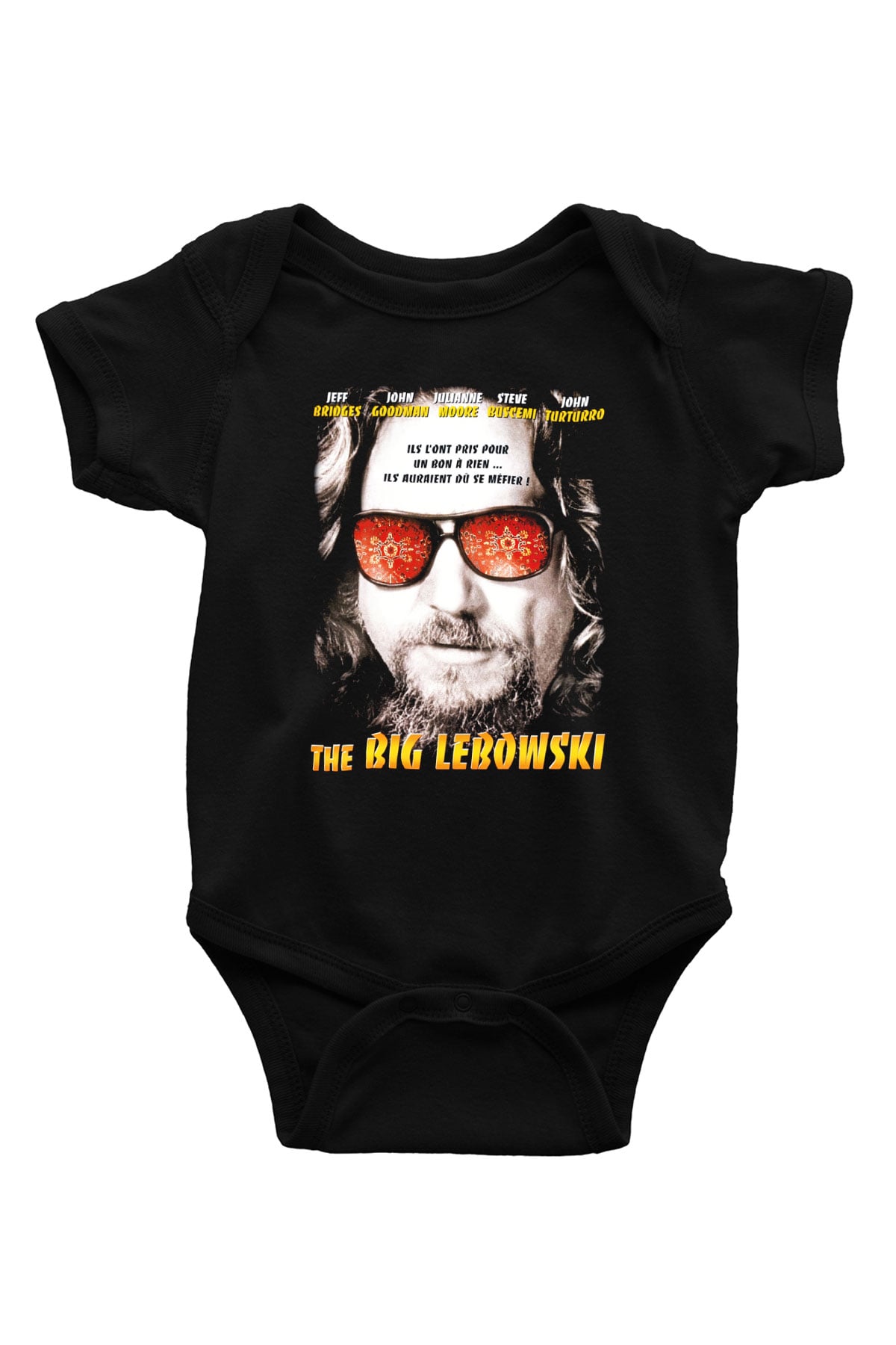 The Big Lebowski Büyük Lebowski Baskılı Siyah Bebek Body - Zıbın