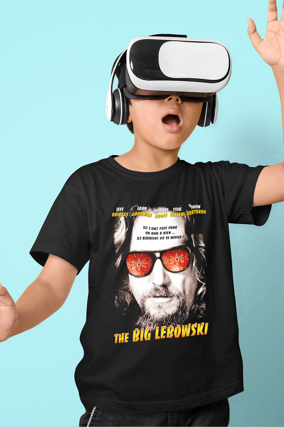 The Big Lebowski Büyük Lebowski Baskılı Siyah Unisex Çocuk Tişört