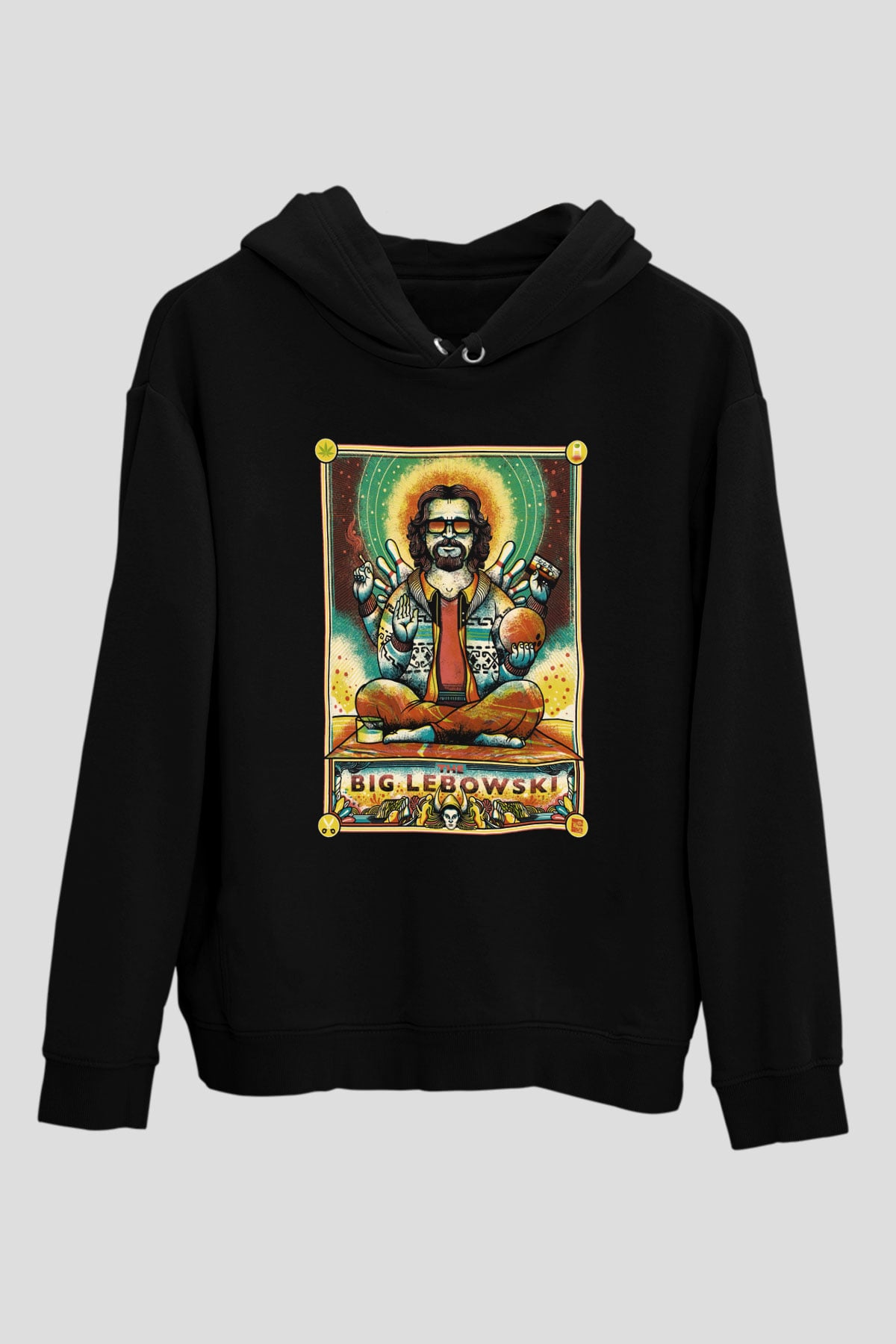 The Big Lebowski Büyük Lebowski Siyah Unisex Kapüşonlu Sweatshirt