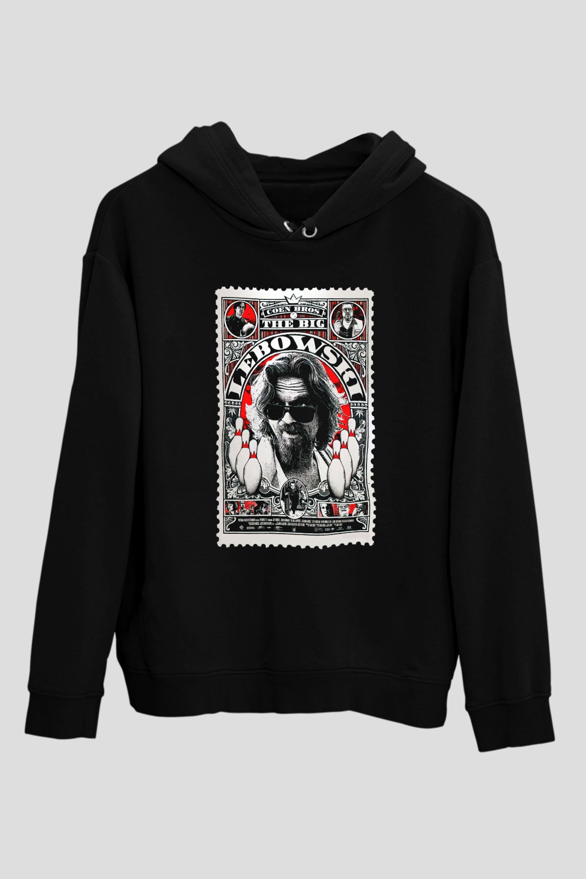 The Big Lebowski Büyük Lebowski Siyah Unisex Kapüşonlu Sweatshirt