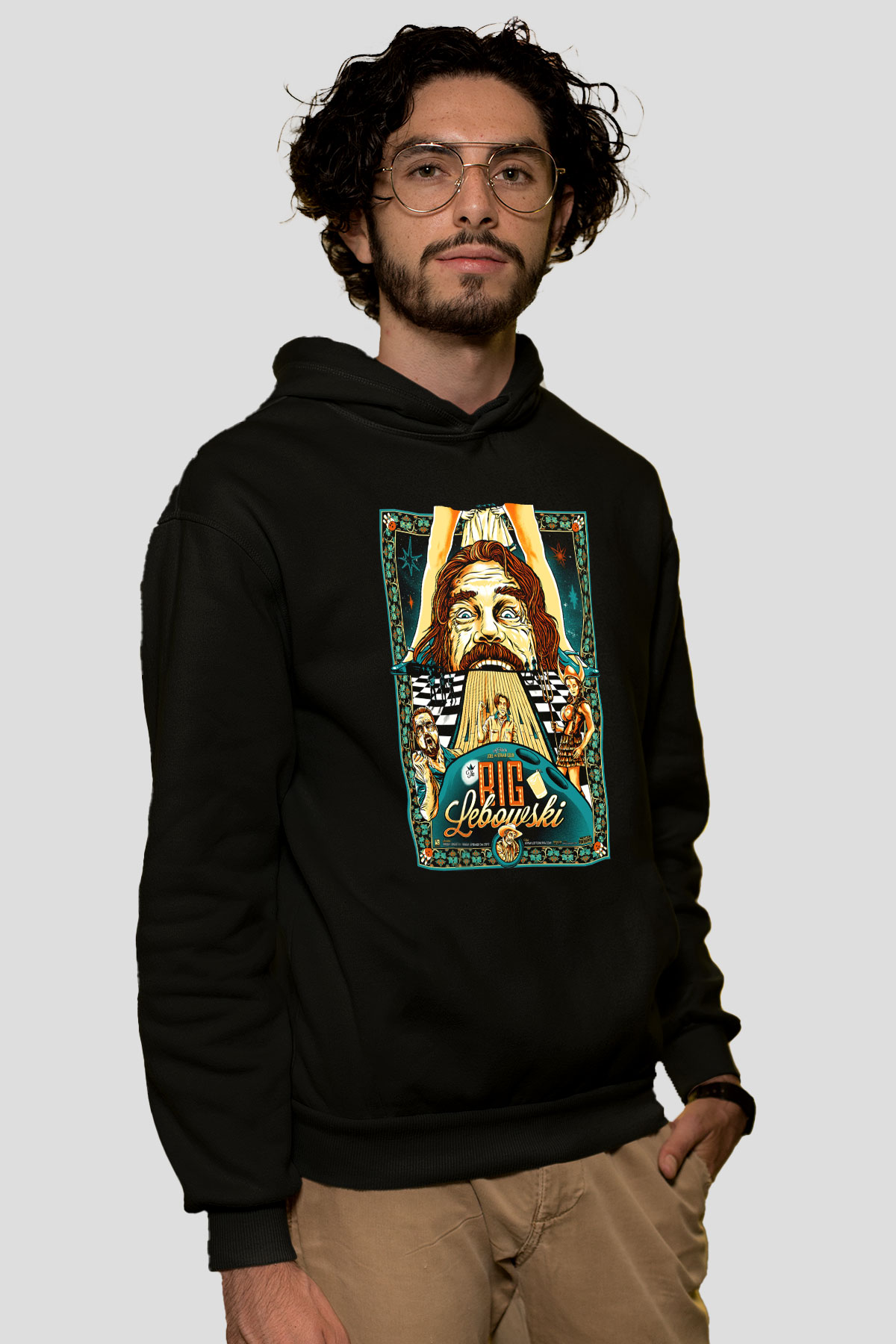 The Big Lebowski Büyük Lebowski Siyah Unisex Kapüşonlu Sweatshirt
