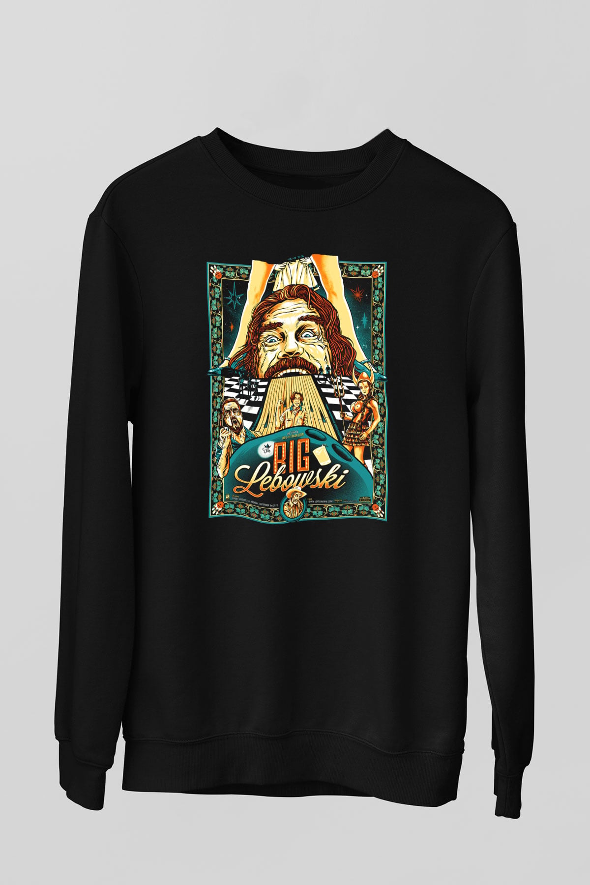 The Big Lebowski Büyük Lebowski Siyah Unisex Sweatshirt