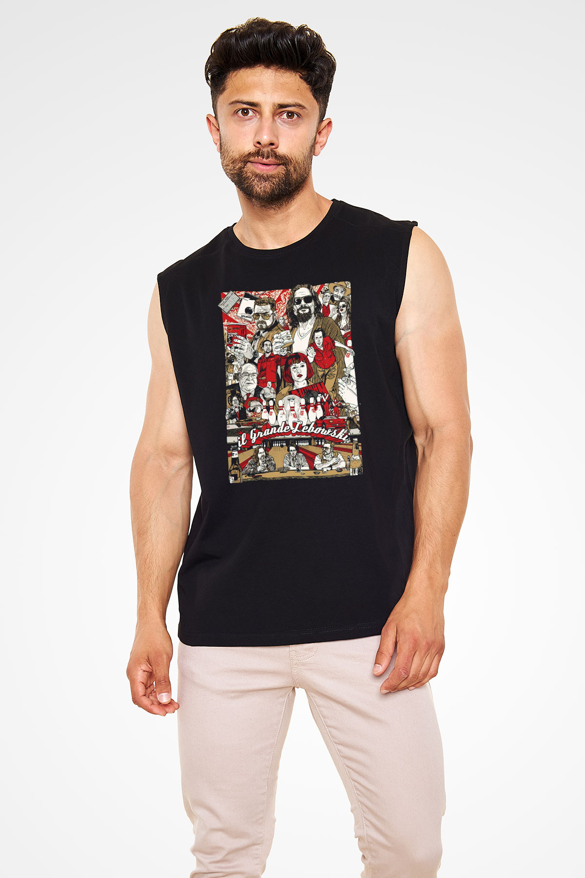The Big Lebowski Büyük Lebowski Siyah Unisex Kolsuz Tişört