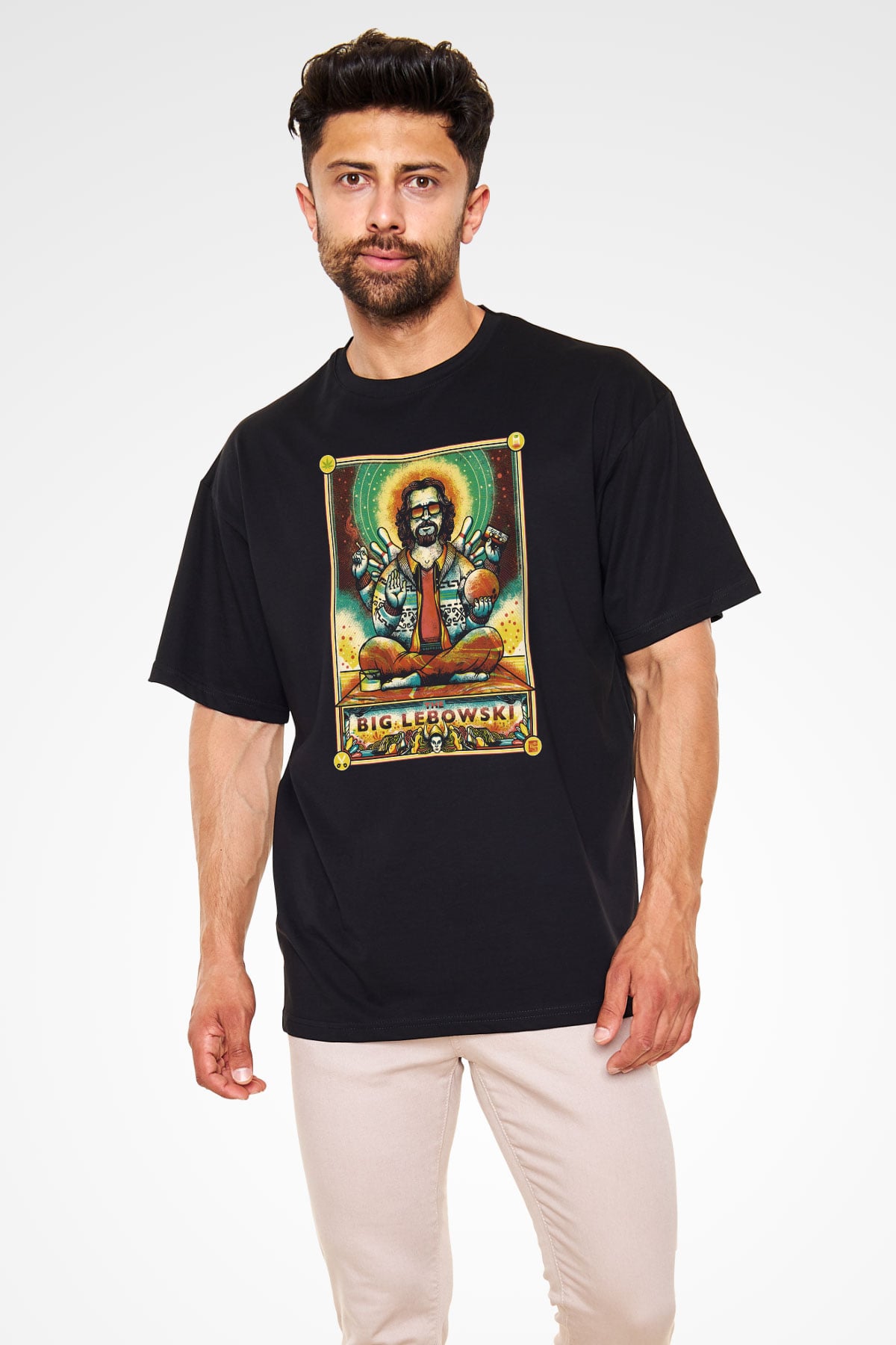 The Big Lebowski Büyük Lebowski Siyah Unisex Oversize Tişört