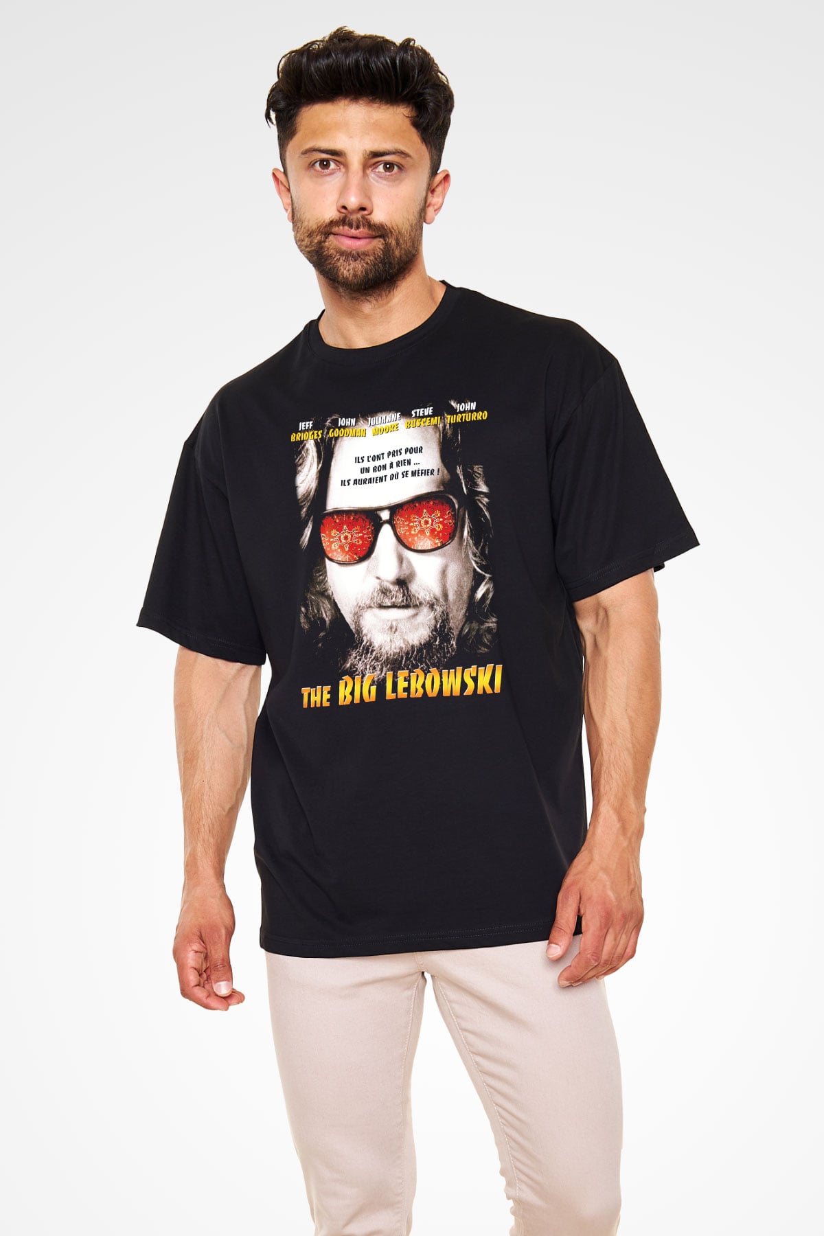 The Big Lebowski Büyük Lebowski Siyah Unisex Oversize Tişört