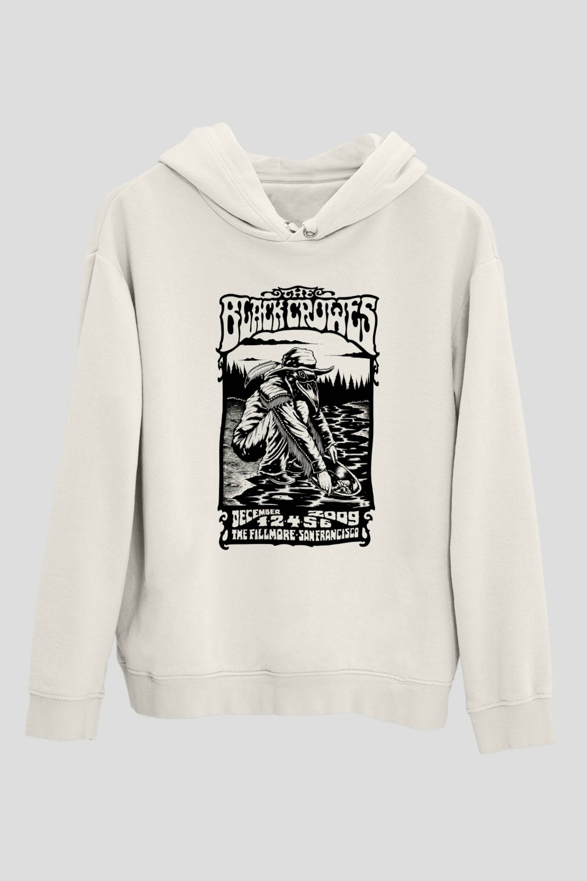 The Black Crowes Beyaz Unisex Kapşonlu Sweatshirt