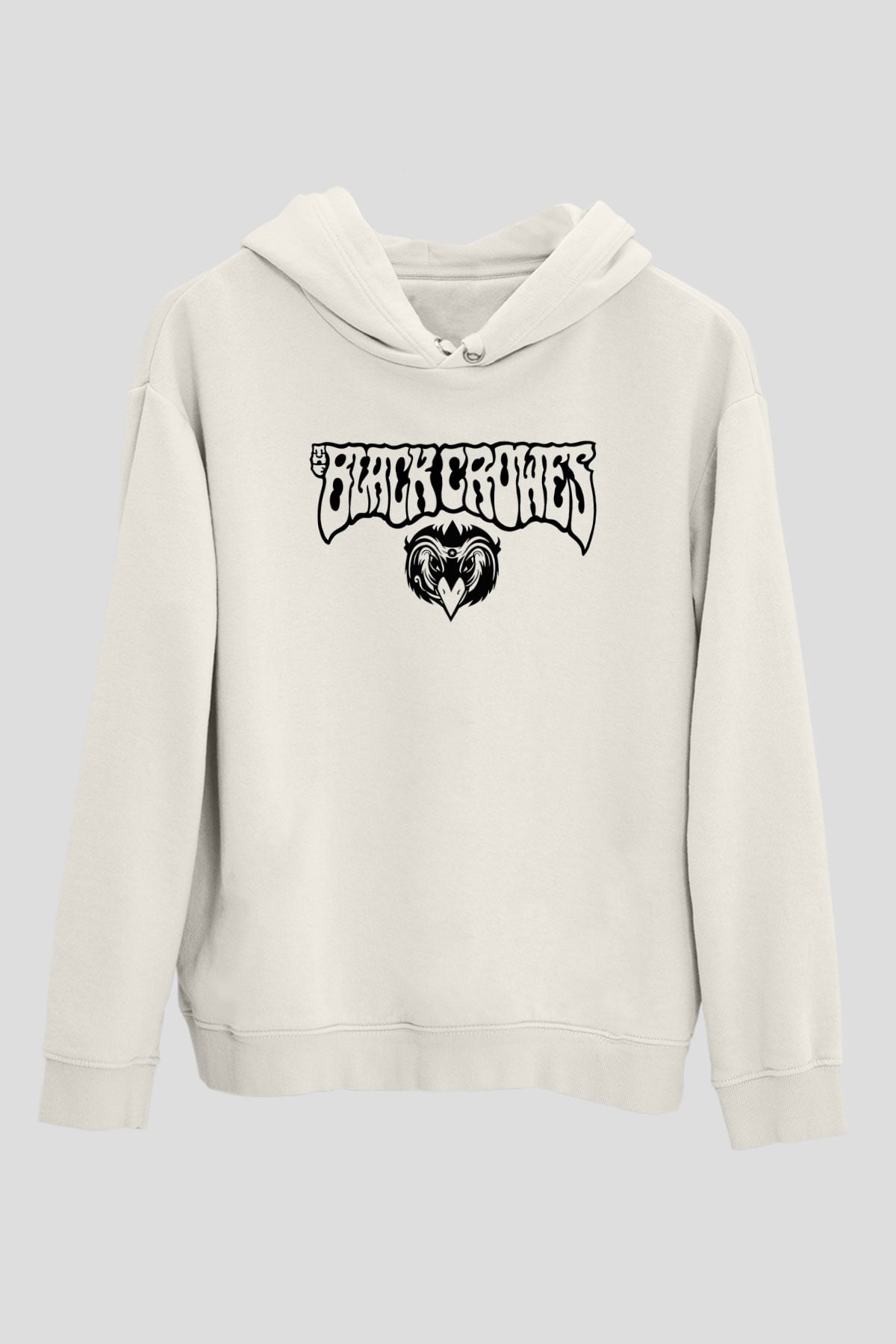 The Black Crowes Beyaz Unisex Kapüşonlu Sweatshirt
