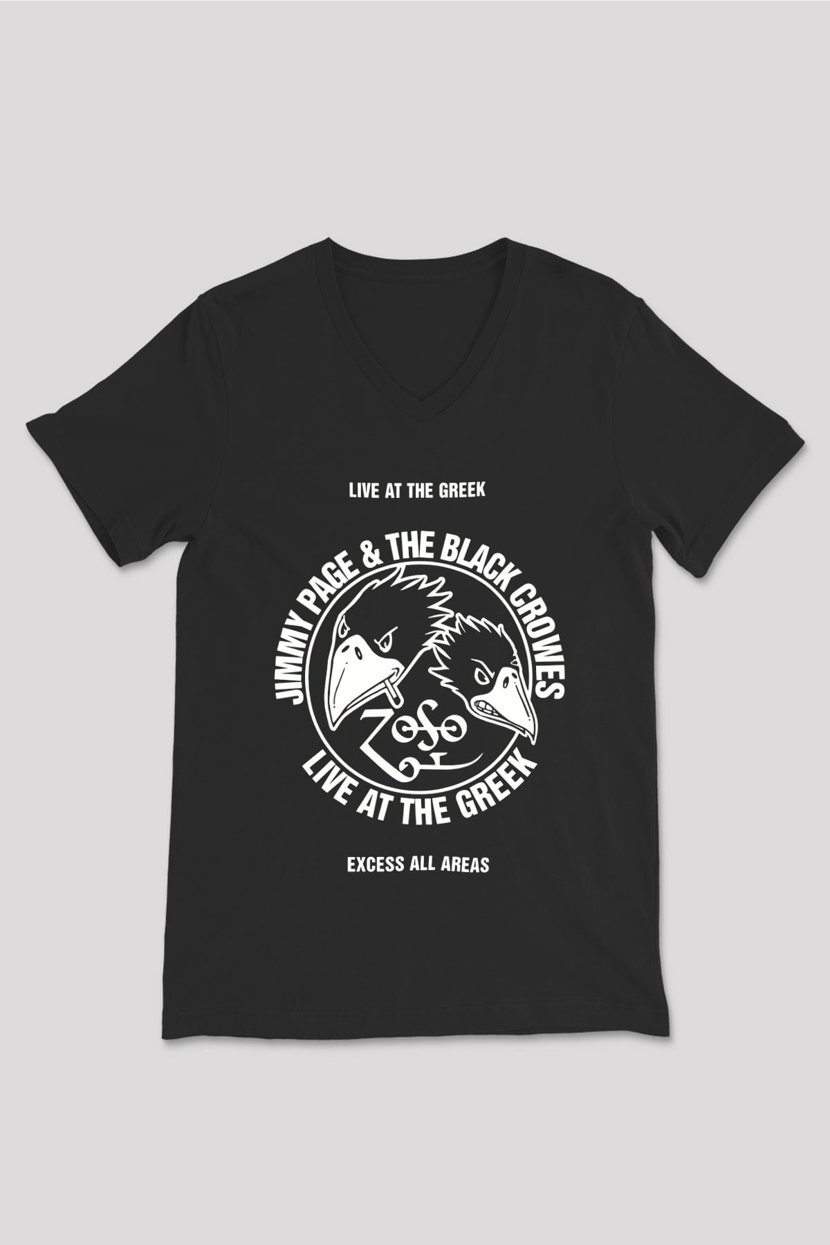 The Black Crowes Siyah Unisex V Yaka Tişört T-Shirt