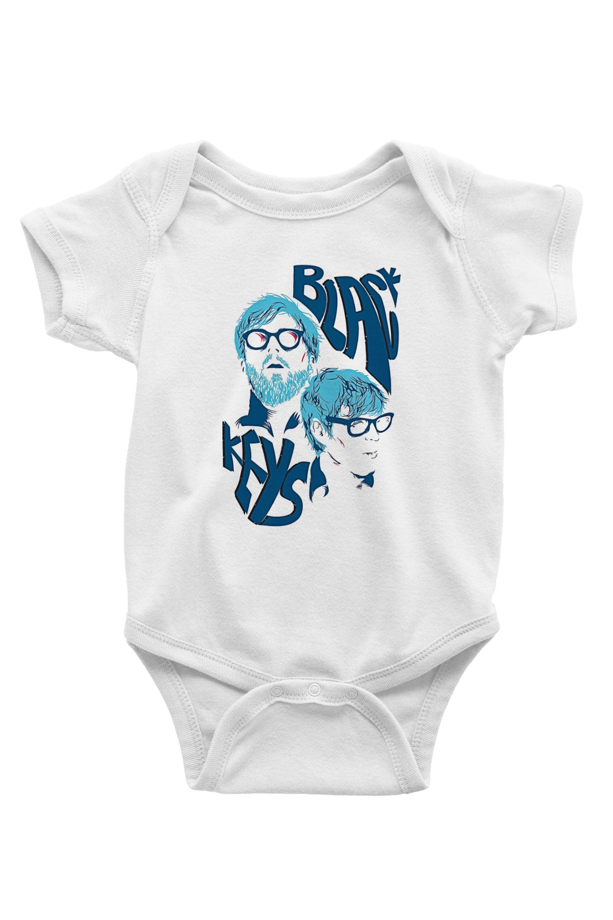 The Black Keys Baskılı Beyaz Unisex Bebek Body - Zıbın