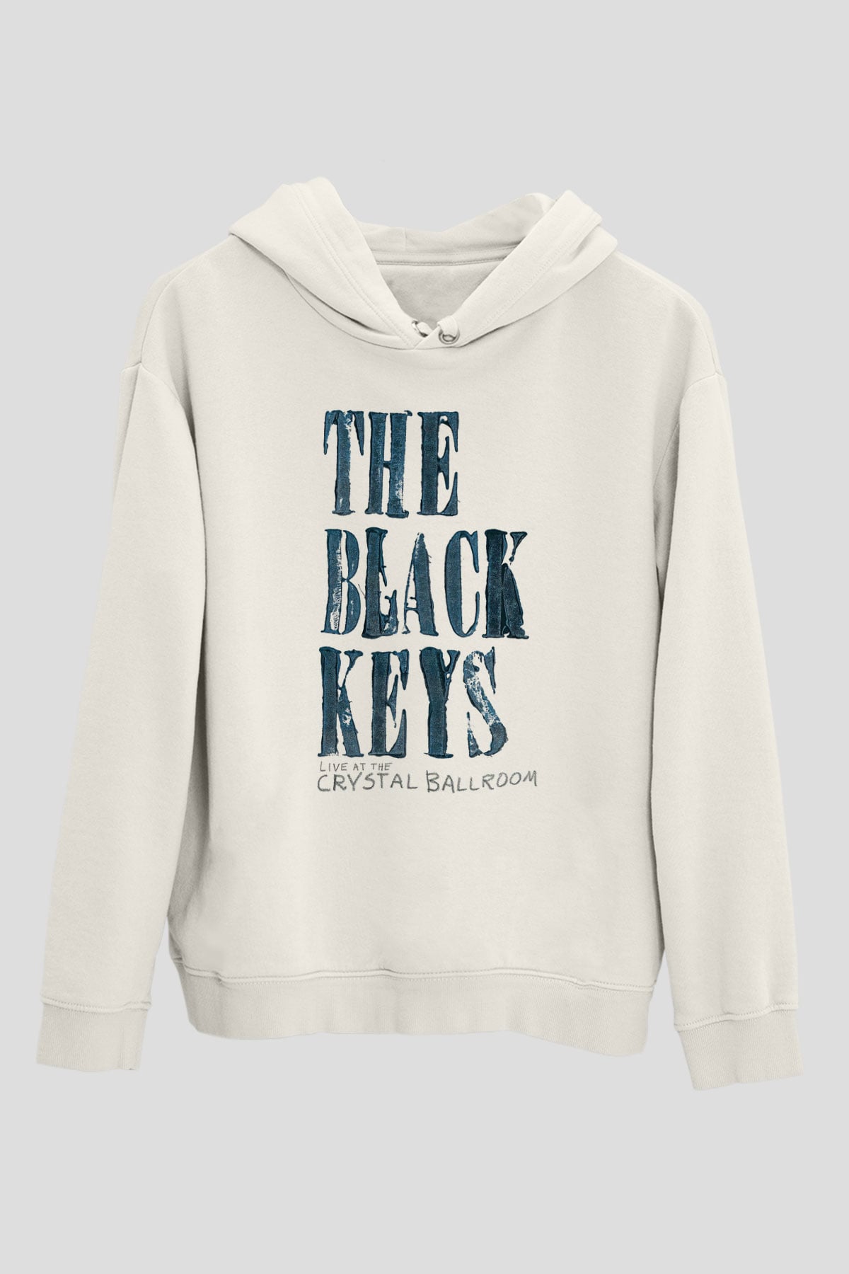 The Black Keys Baskılı Beyaz Unisex Kapüşonlu Sweatshirt
