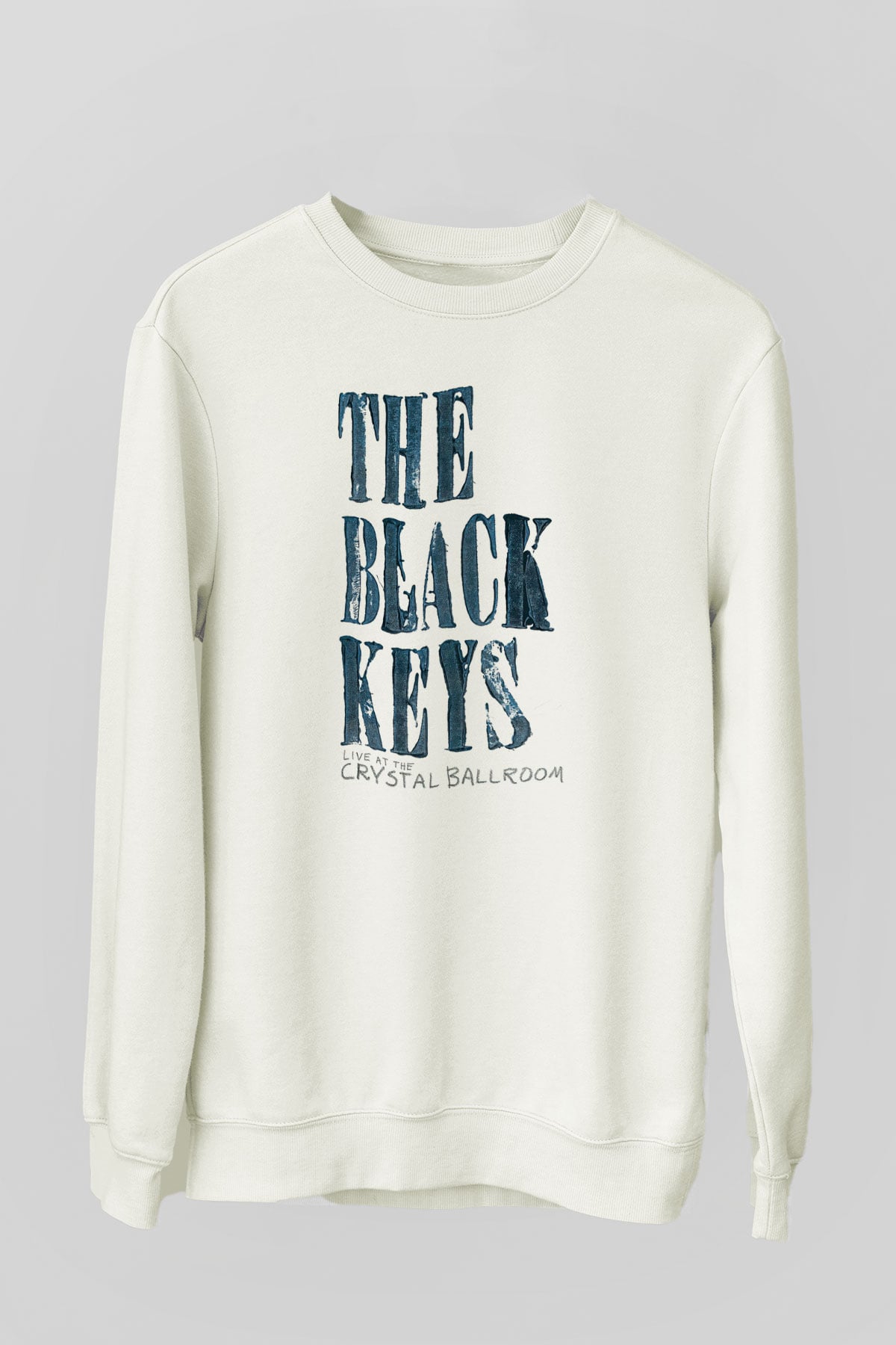 The Black Keys Baskılı Beyaz Unisex Sweatshirt