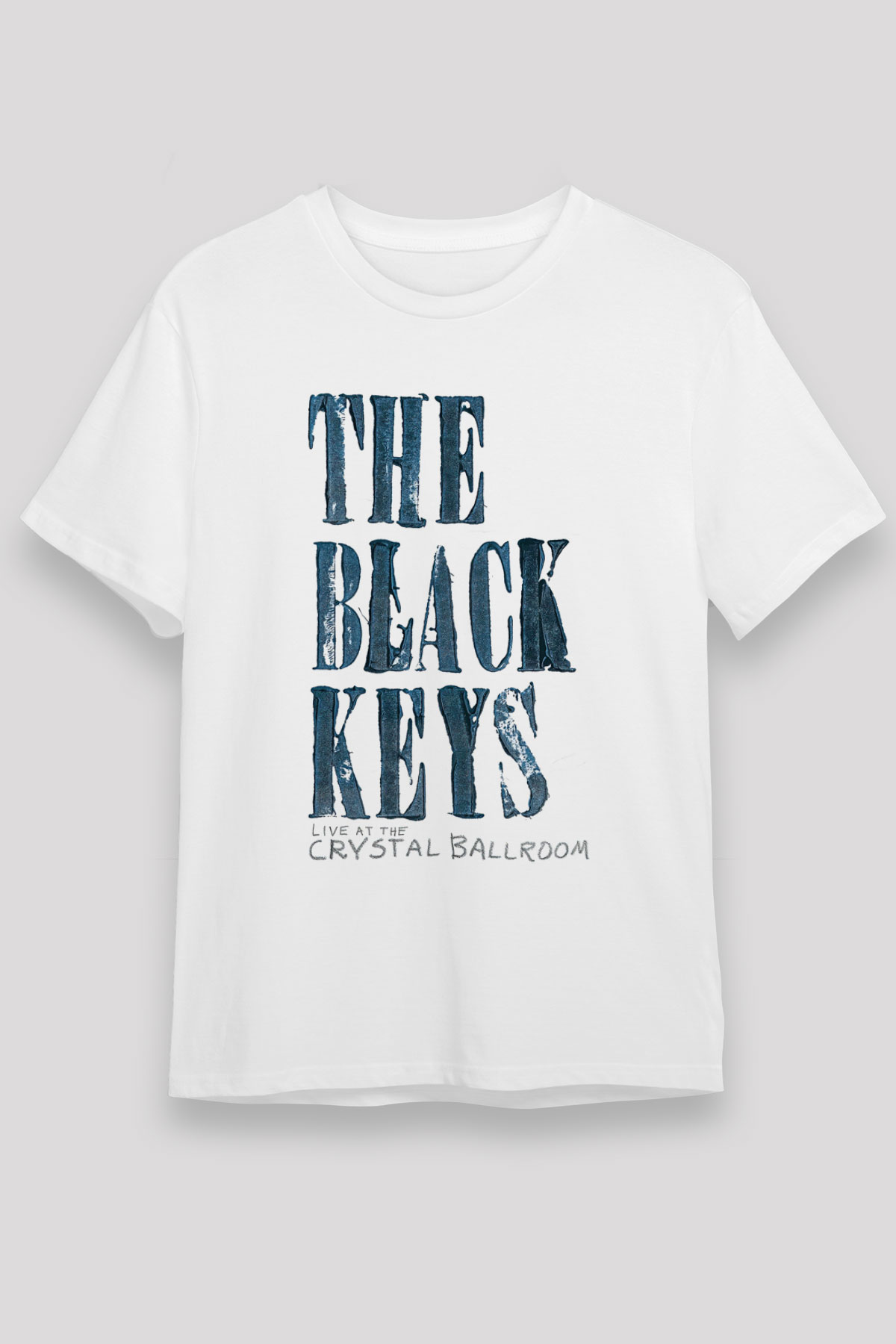 The Black Keys Baskılı Unisex Beyaz Tişört - Tshirt