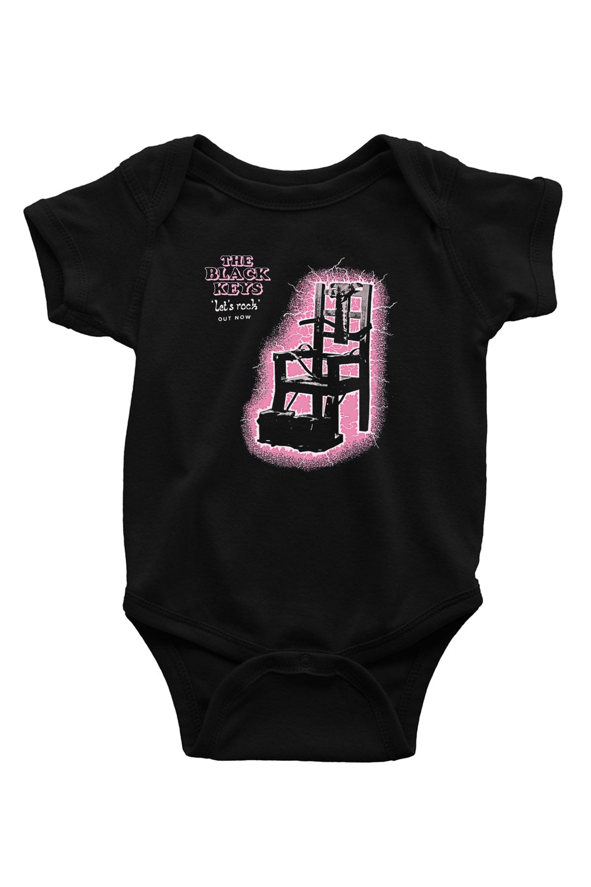 The Black Keys Baskılı Unisex Siyah Bebek Body - Zıbın