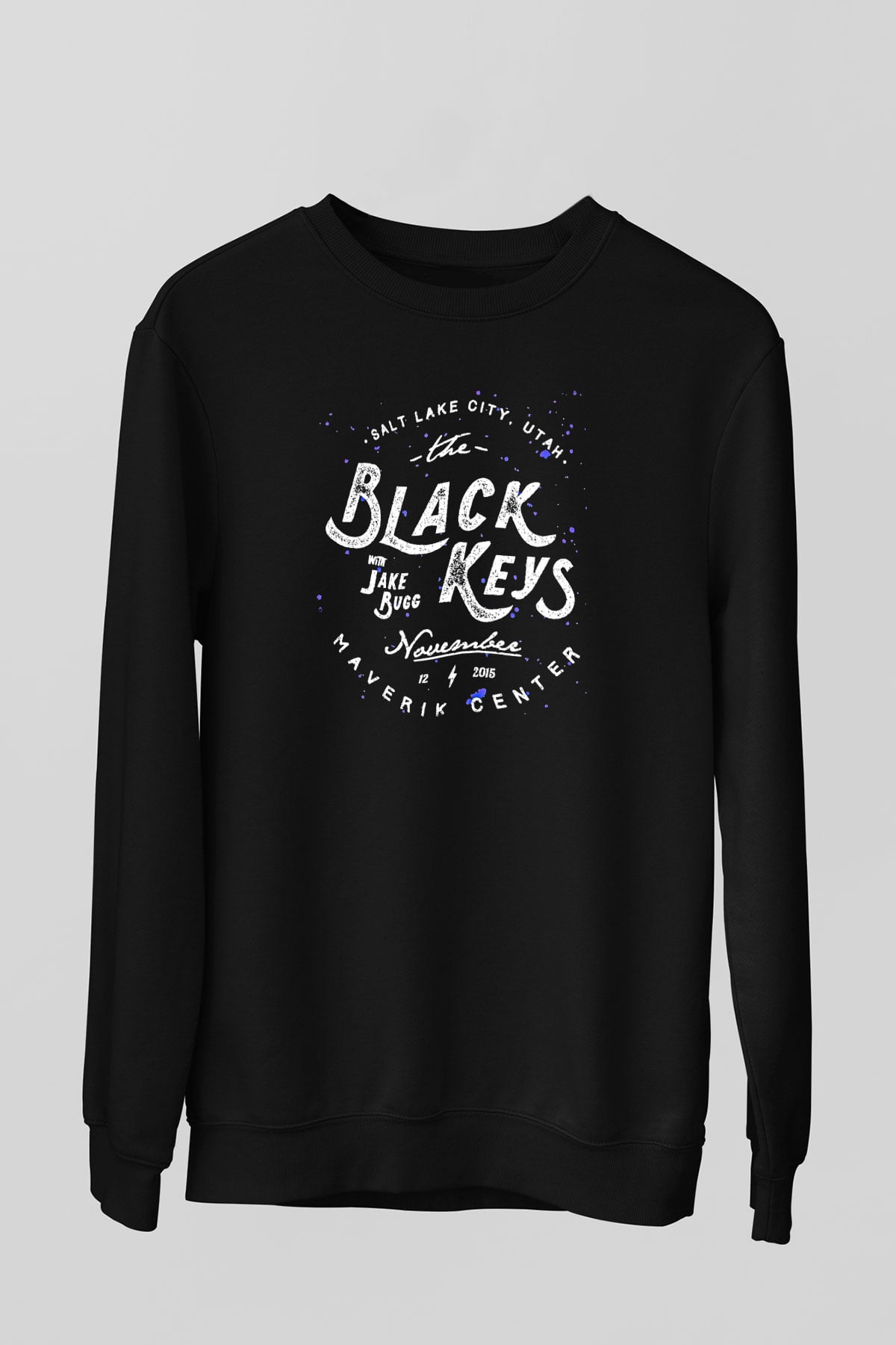 The Black Keys Baskılı Unisex Siyah Sweatshirt