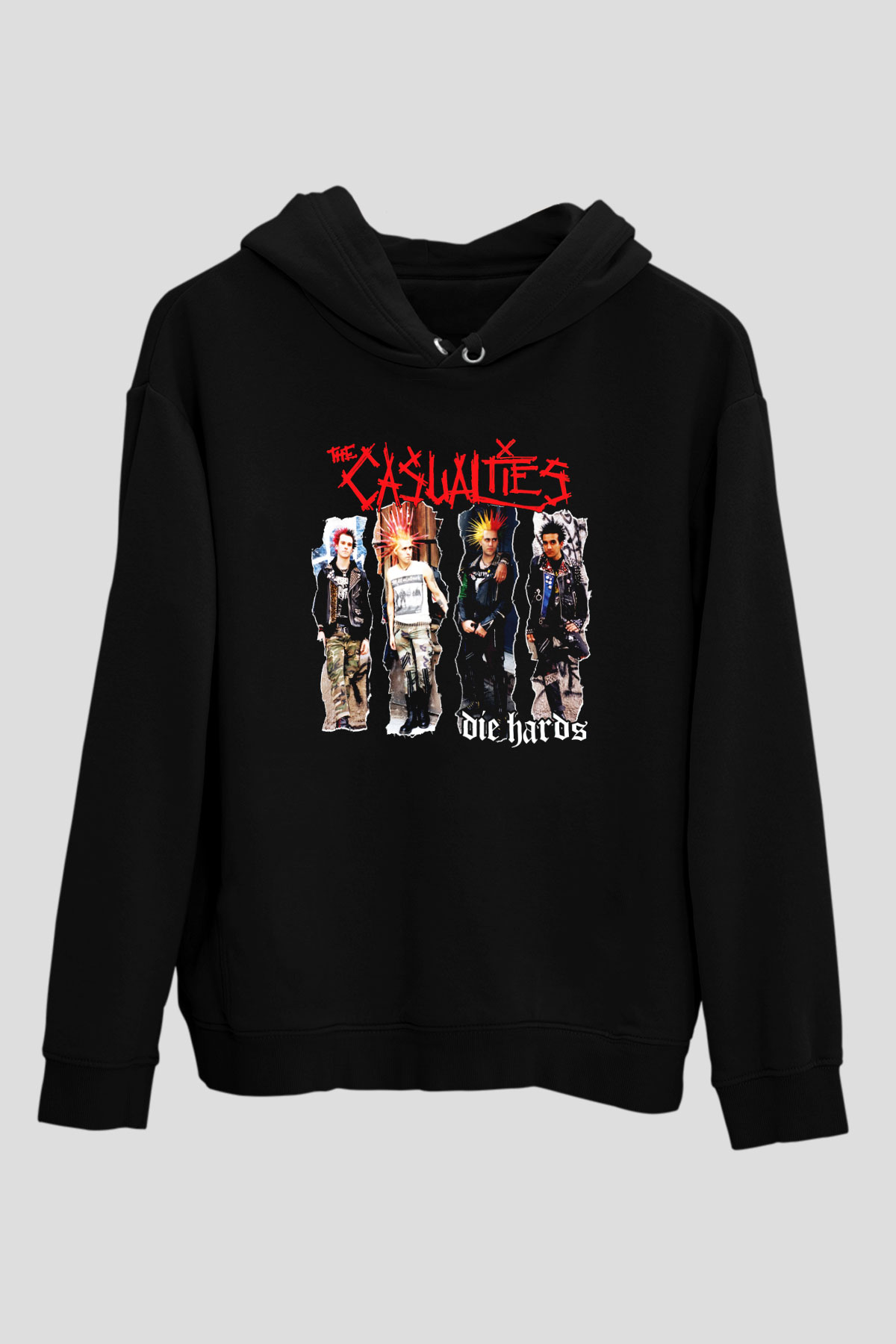 The Casualties Siyah Unisex Hoodie