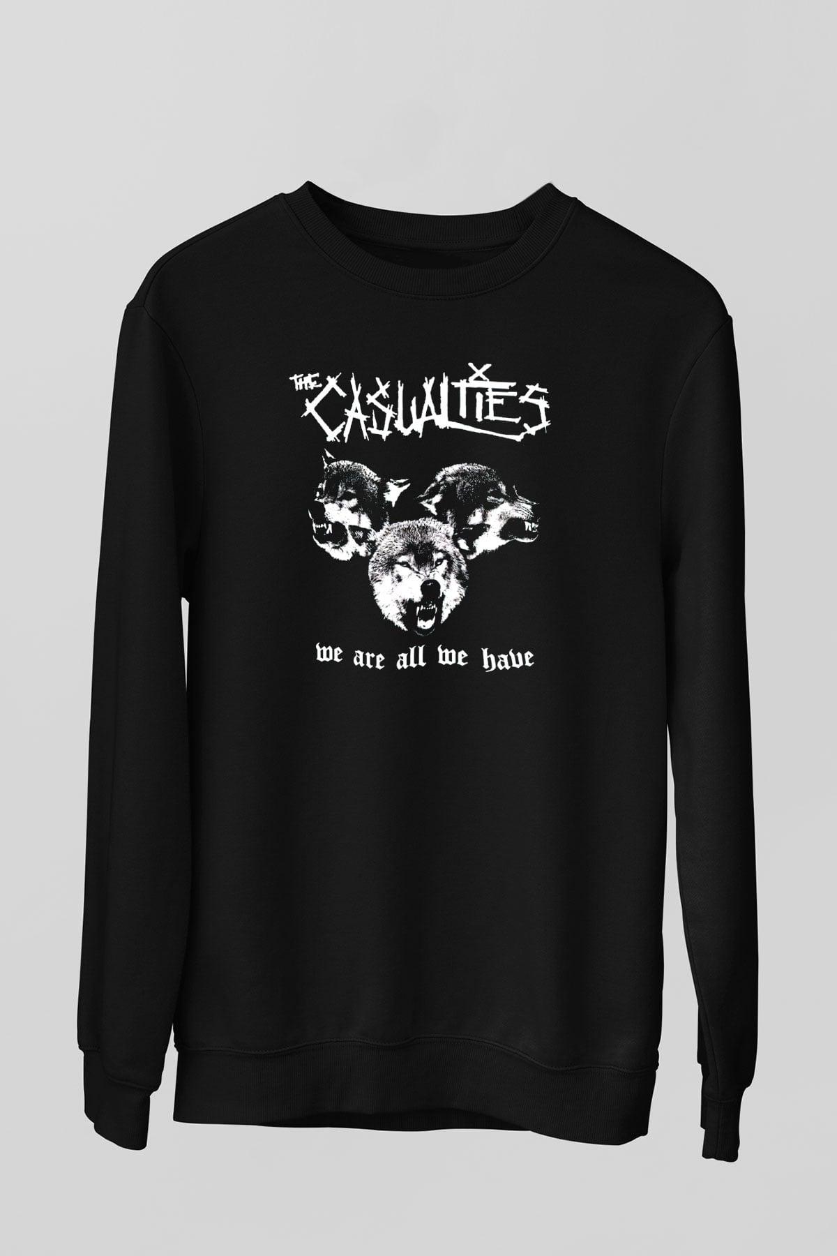 The Casualties Siyah Unisex Sweatshirt