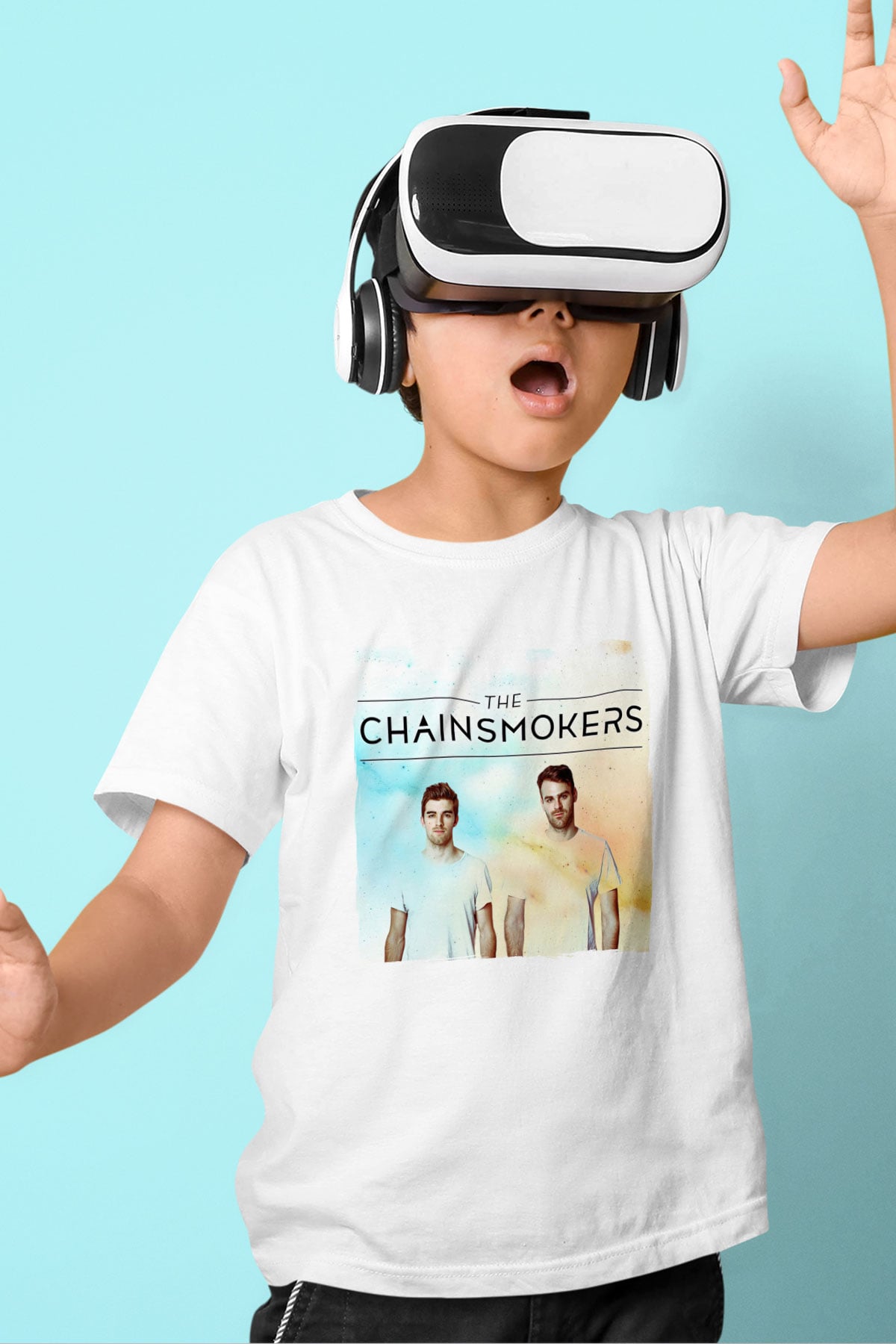 The Chainsmokers Beyaz Unisex Çocuk Tişört
