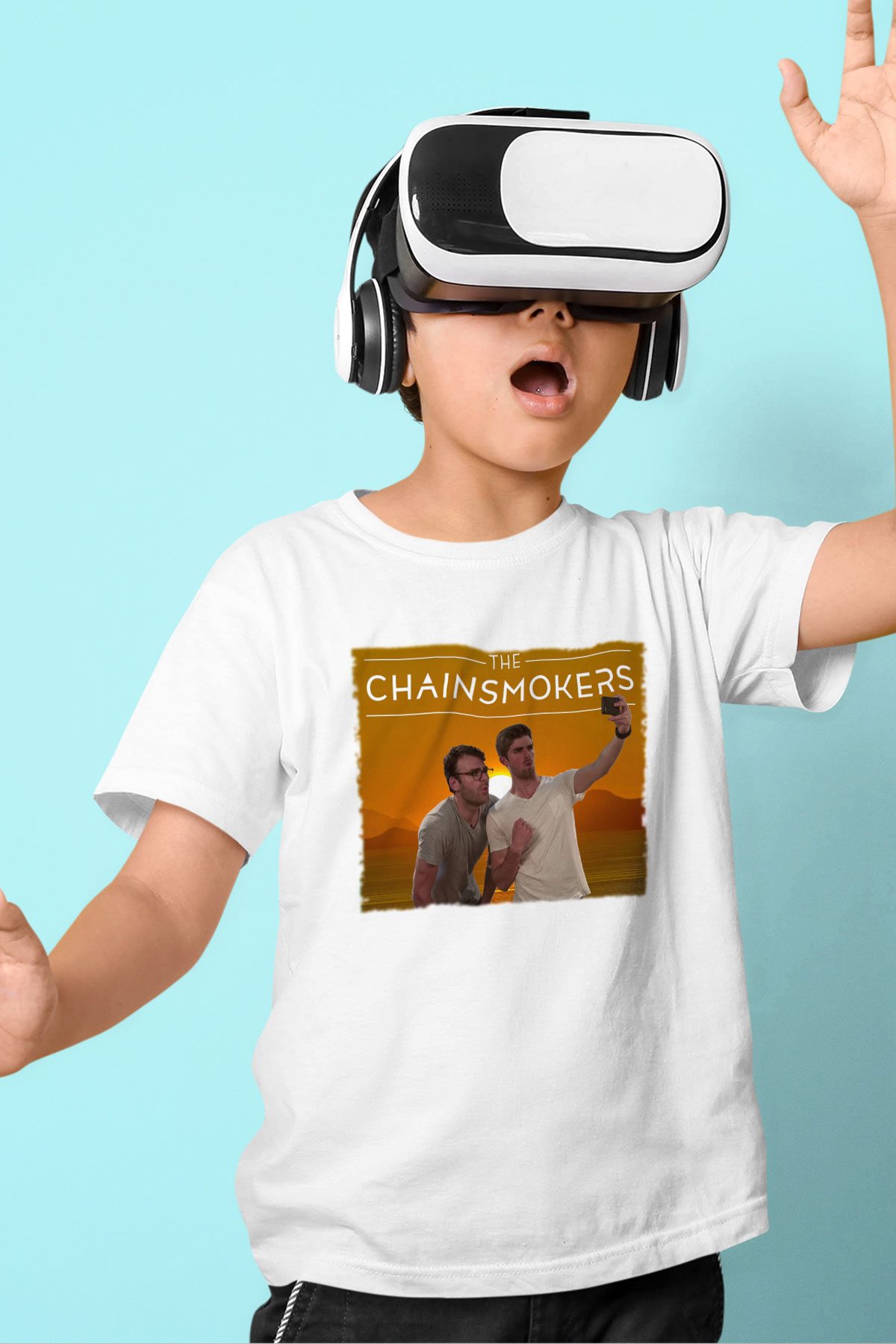The Chainsmokers Beyaz Unisex Çocuk Tişört