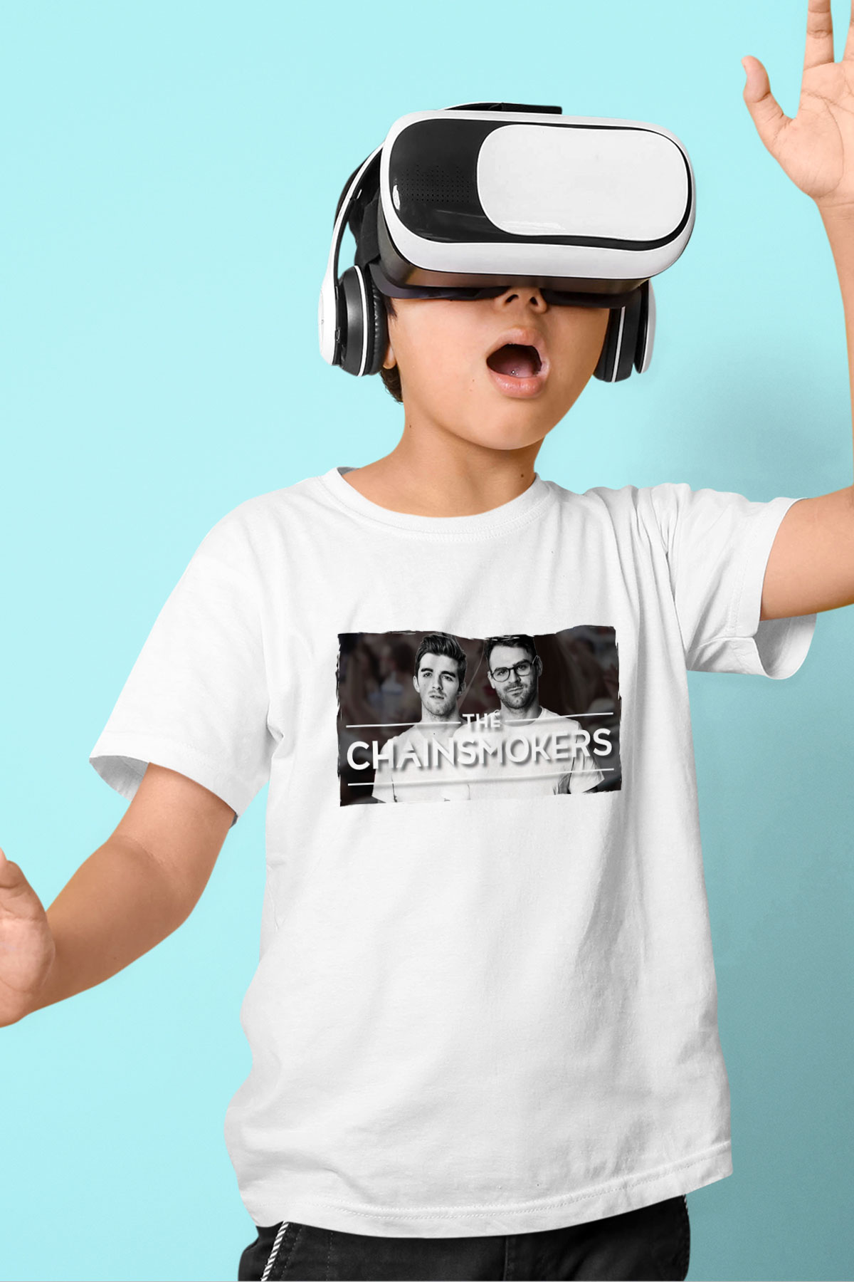 The Chainsmokers Beyaz Unisex Çocuk Tişört