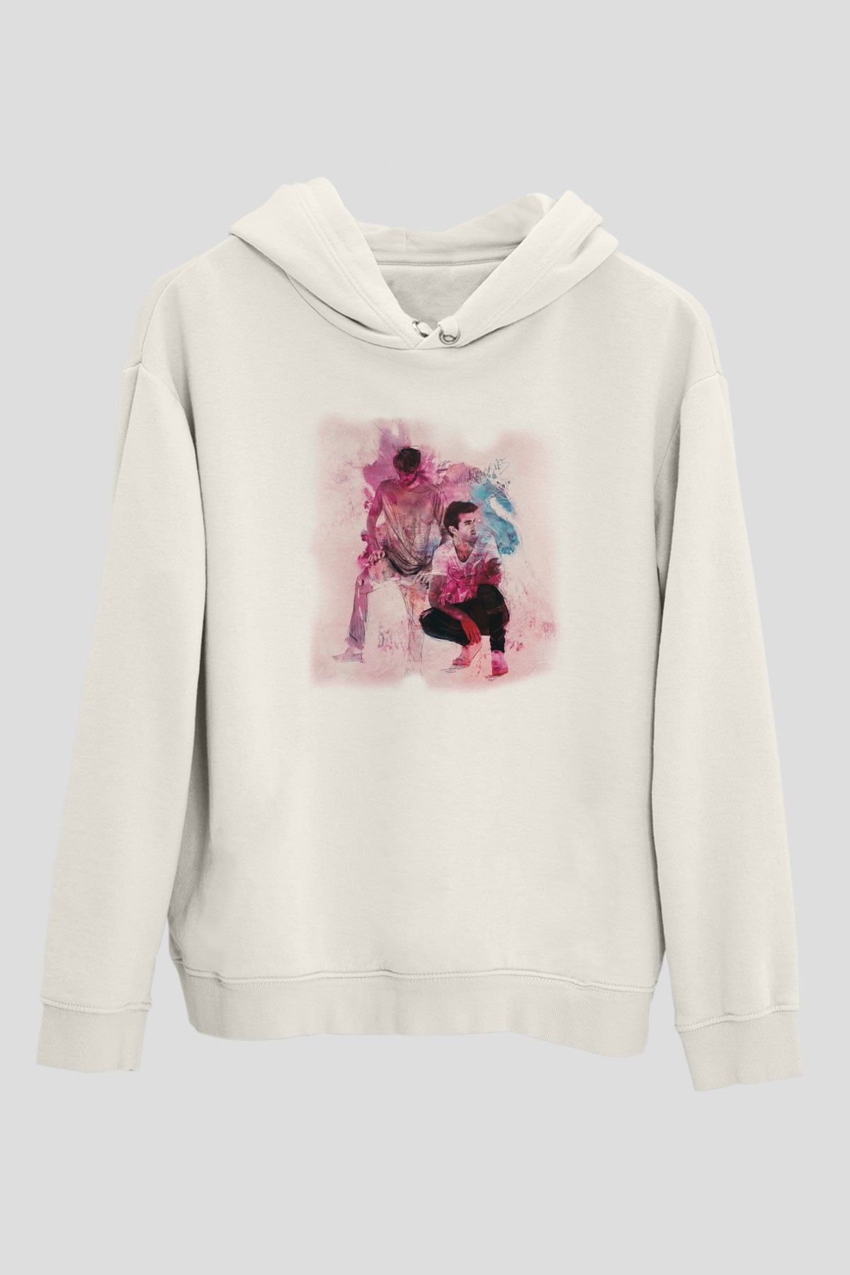 The Chainsmokers Beyaz Unisex Kapüşonlu Sweatshirt