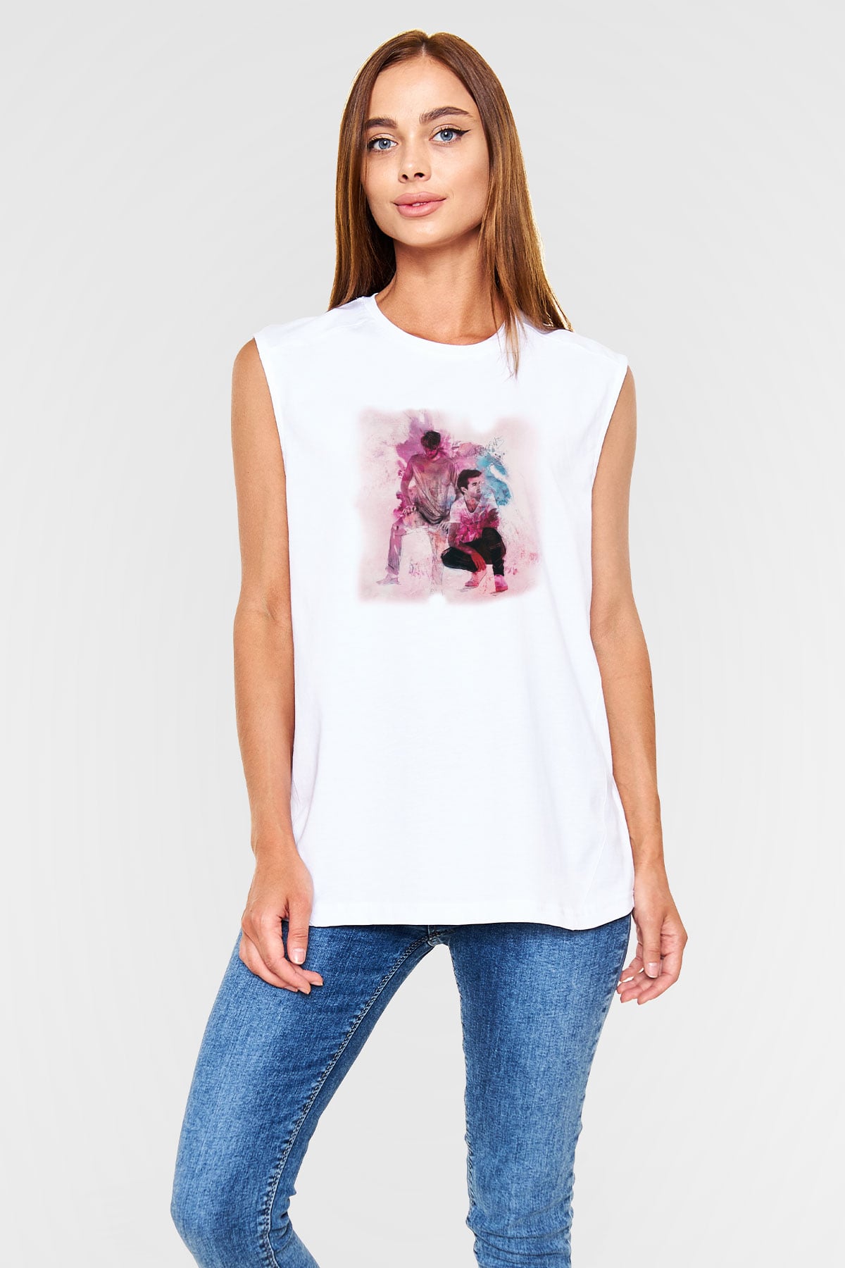 The Chainsmokers Beyaz Unisex Kolsuz Tişört