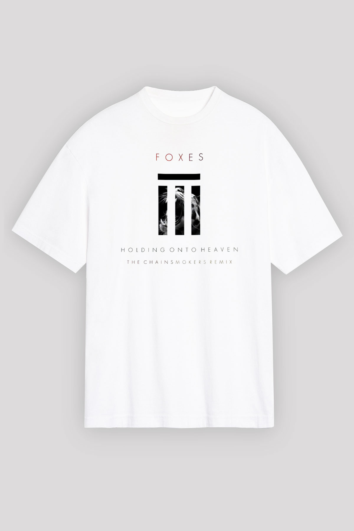 The Chainsmokers Beyaz Unisex Oversize Tişört T-Shirt