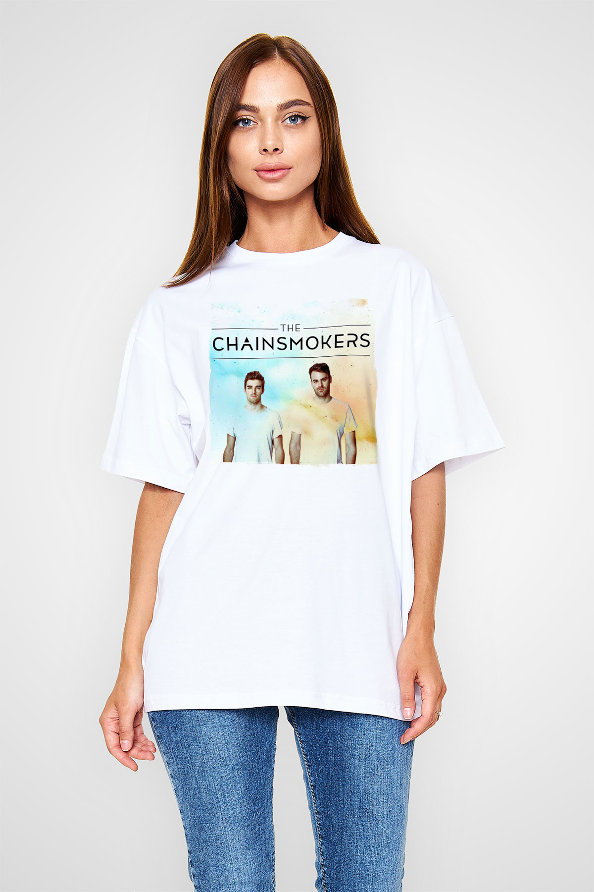 The Chainsmokers Beyaz Unisex Tişört T-Shirt - TişörtFabrikası