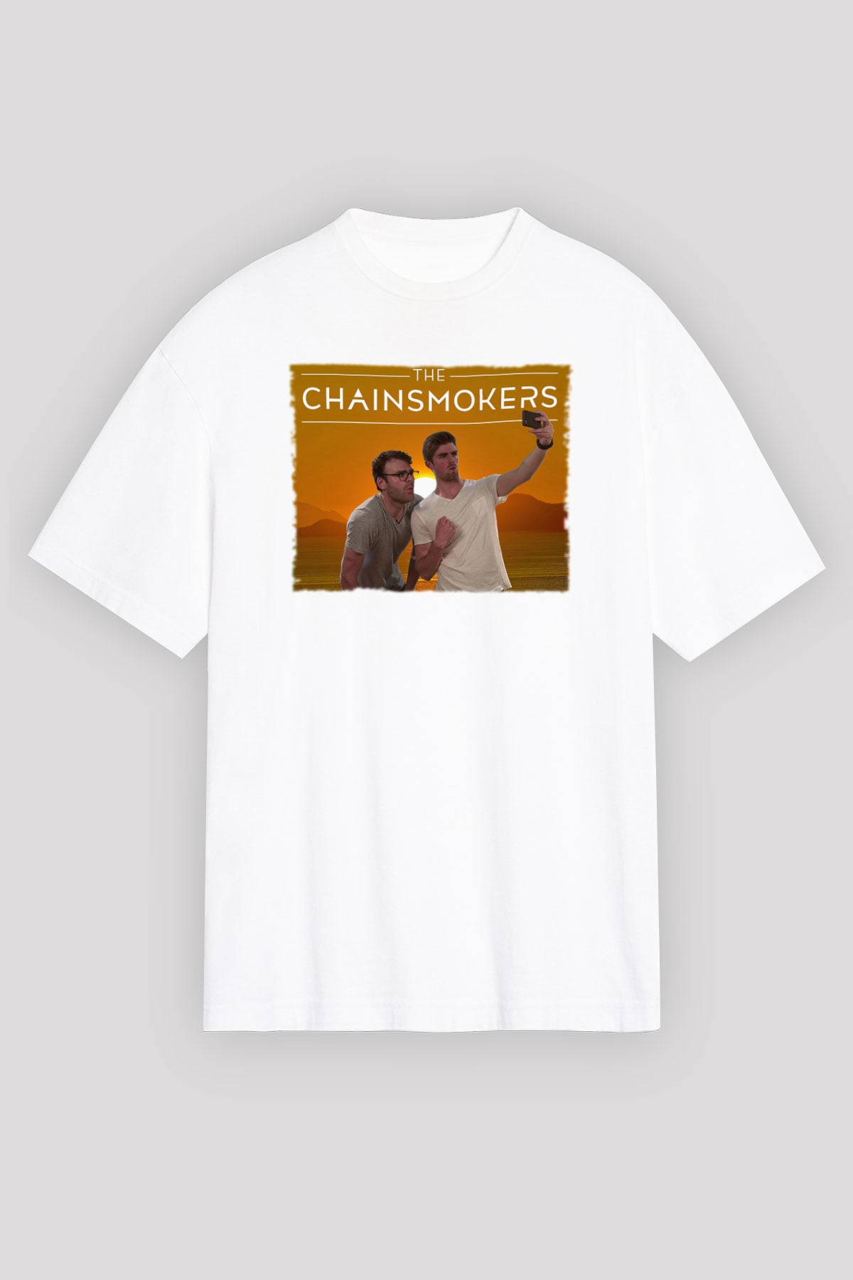 The Chainsmokers Beyaz Unisex Tişört T-Shirt - TişörtFabrikası