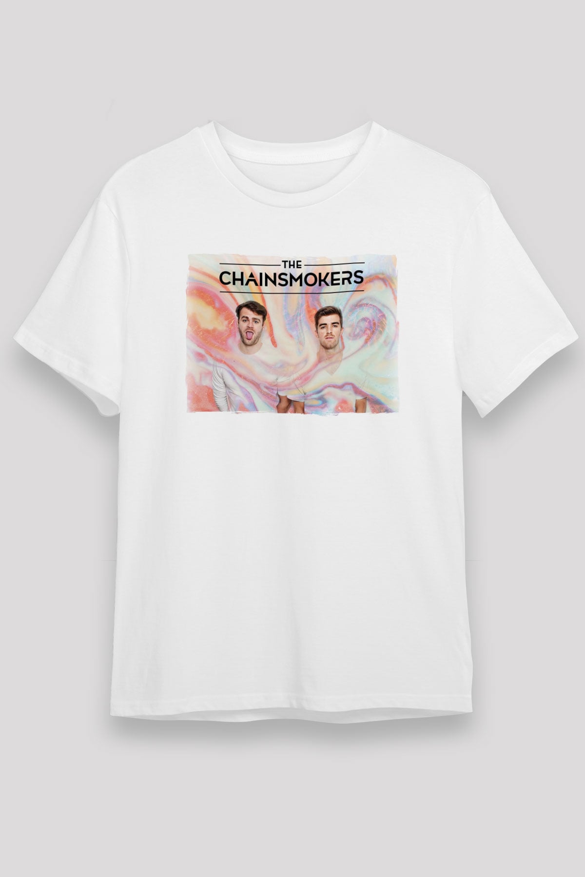 The Chainsmokers Beyaz Unisex Tişört T-Shirt - TişörtFabrikası